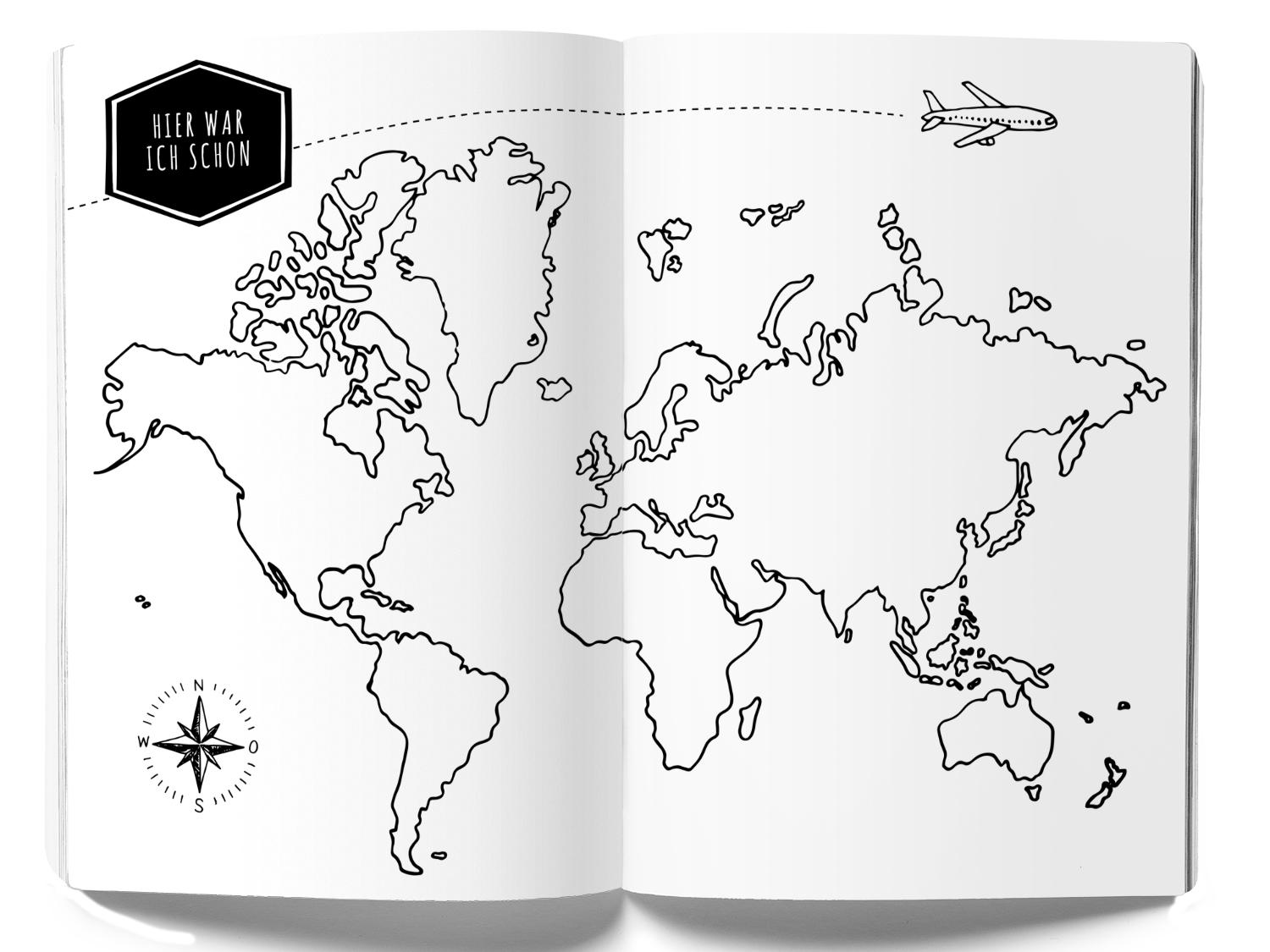 Beispielinhalt (Bild) GuideMe Reisetagebuch Travel Diary "Welt"
