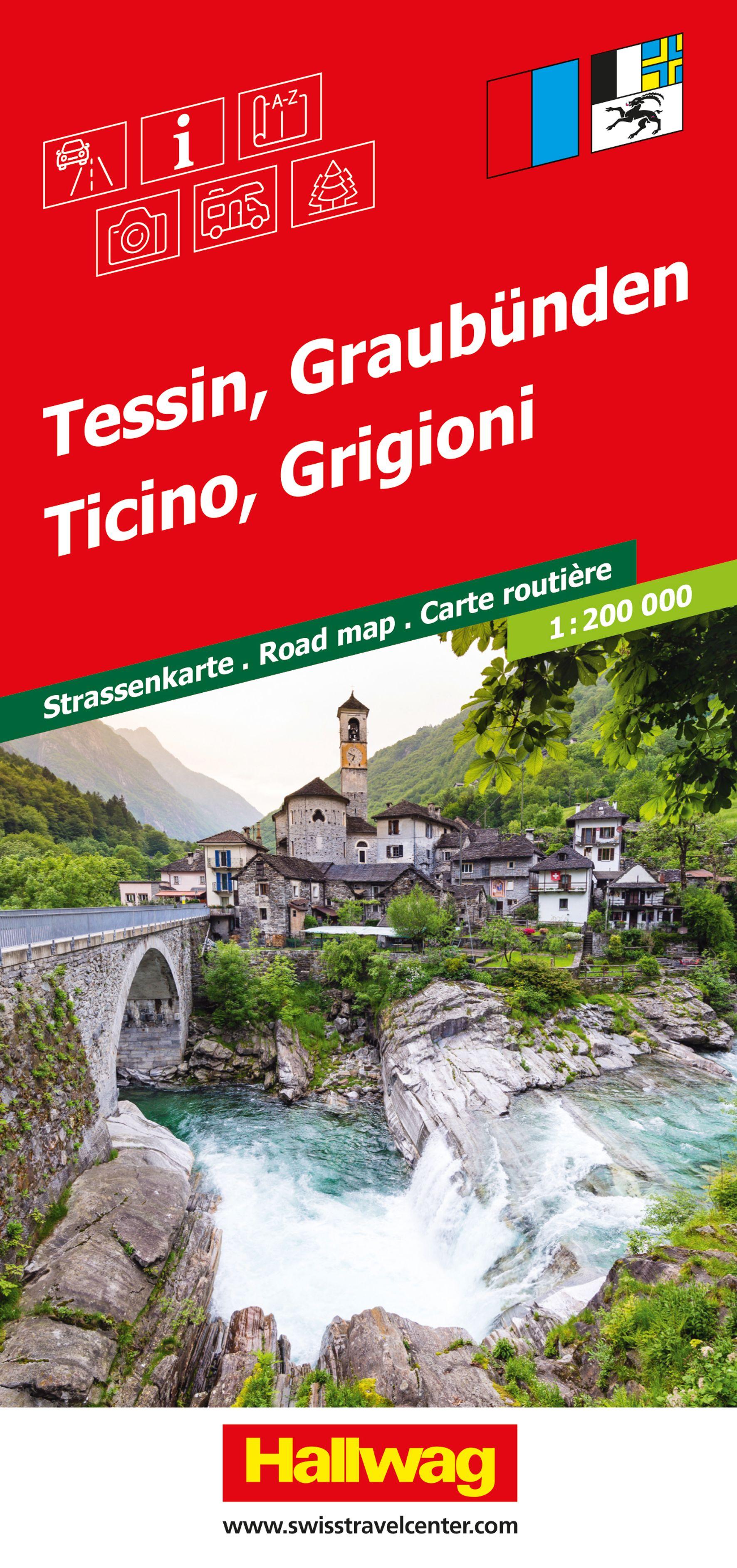 Vorderes Coverbild Tessin, Graubünden 1:200.000