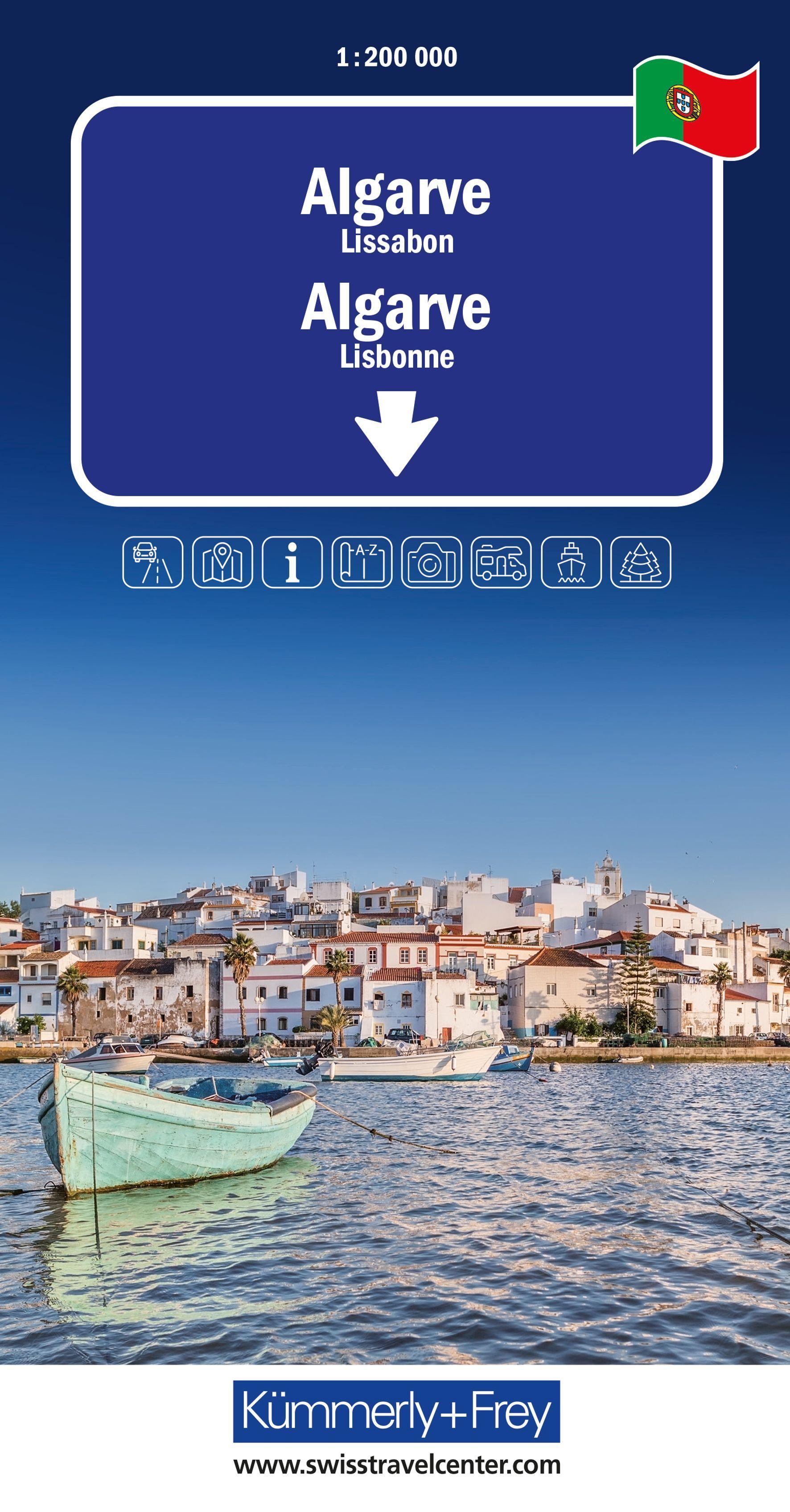 Vorderes Coverbild Kümmerly+Frey Regional-Strassenkarte Algarve 1:200.000