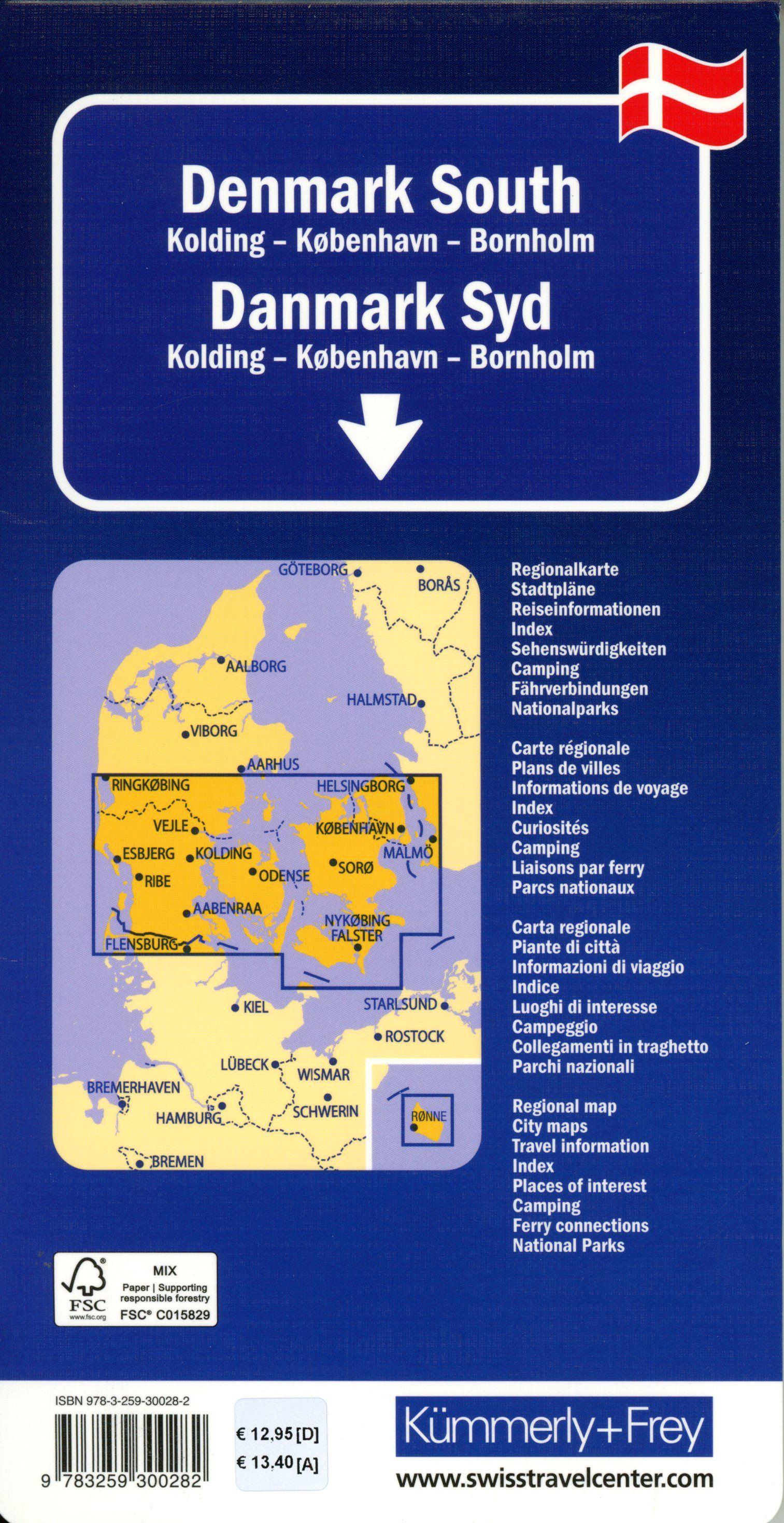 Beispielinhalt (Bild) Kümmerly+Frey Regional-Strassenkarte Dänemark Süd 1:200.000