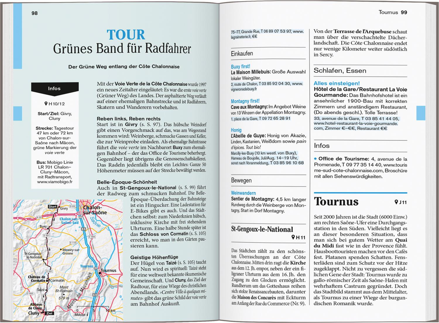 Beispielinhalt (Bild) DUMONT Reise-Taschenbuch Reiseführer Burgund