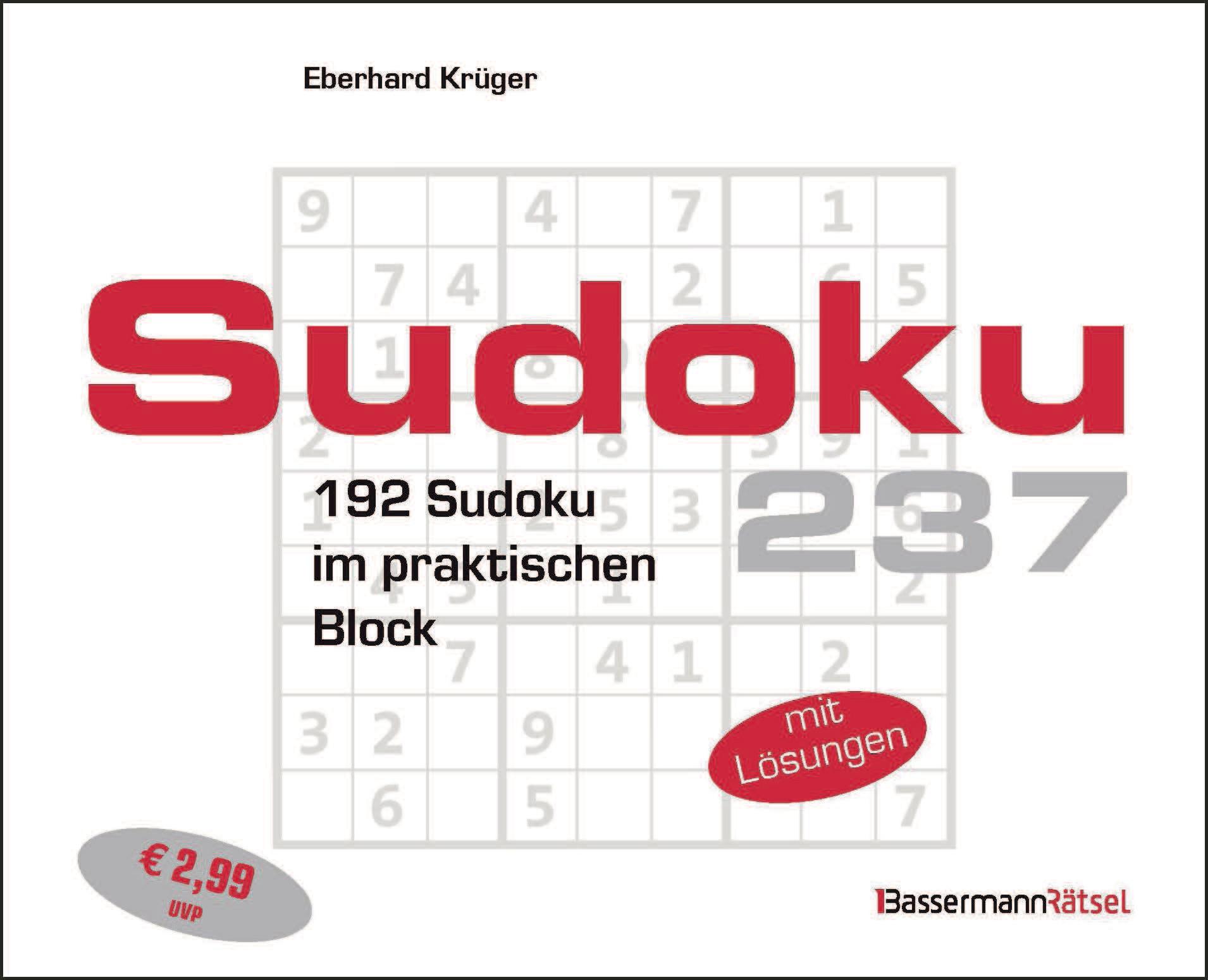 Vorderes Coverbild Sudokublock 237 (5 Exemplare à 2,99 EUR)
