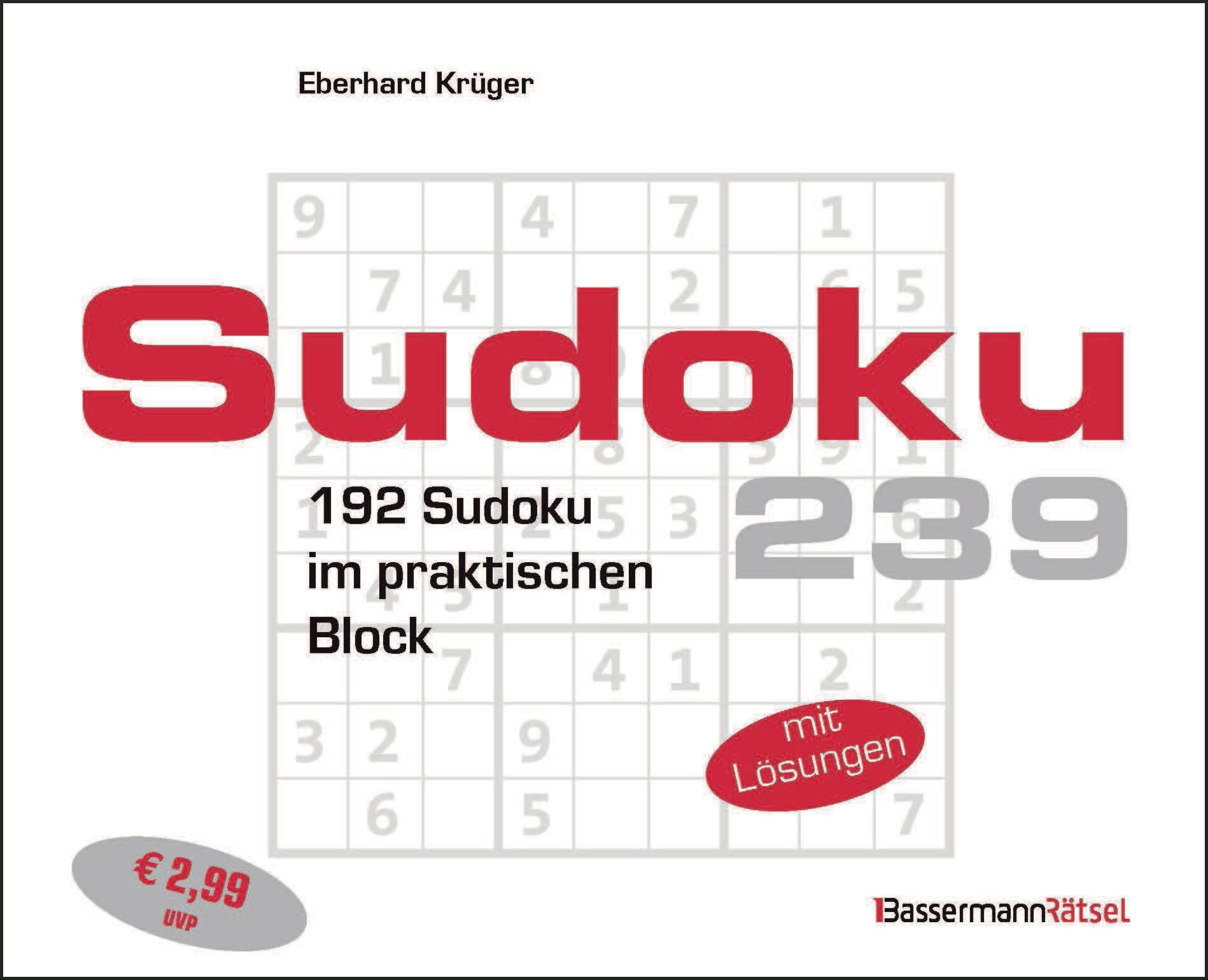 Vorderes Coverbild Sudokublock 239 (5 Exemplare à 2,99 EUR)