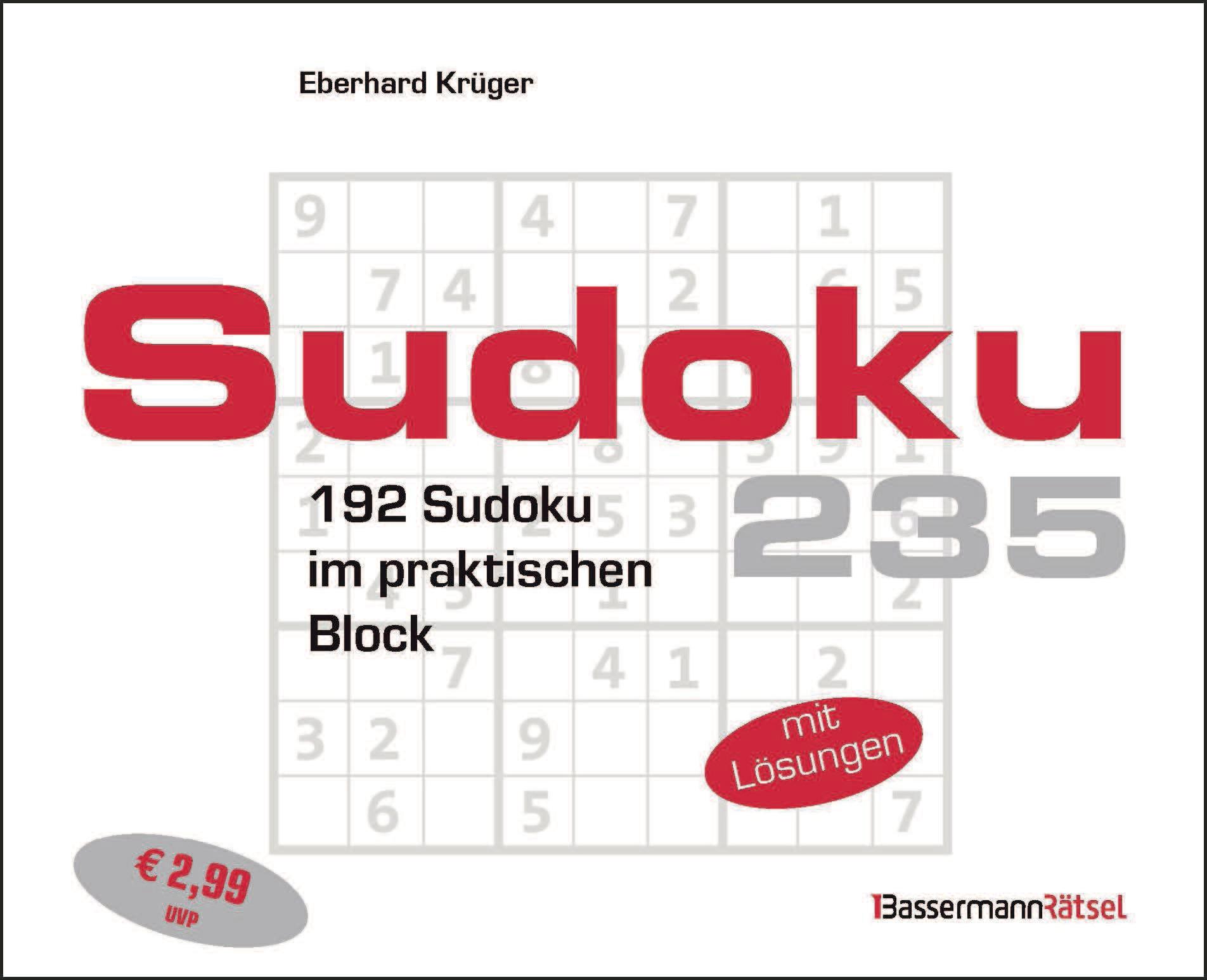 Vorderes Coverbild Sudokublock 235 (5 Exemplare à 2,99 EUR)