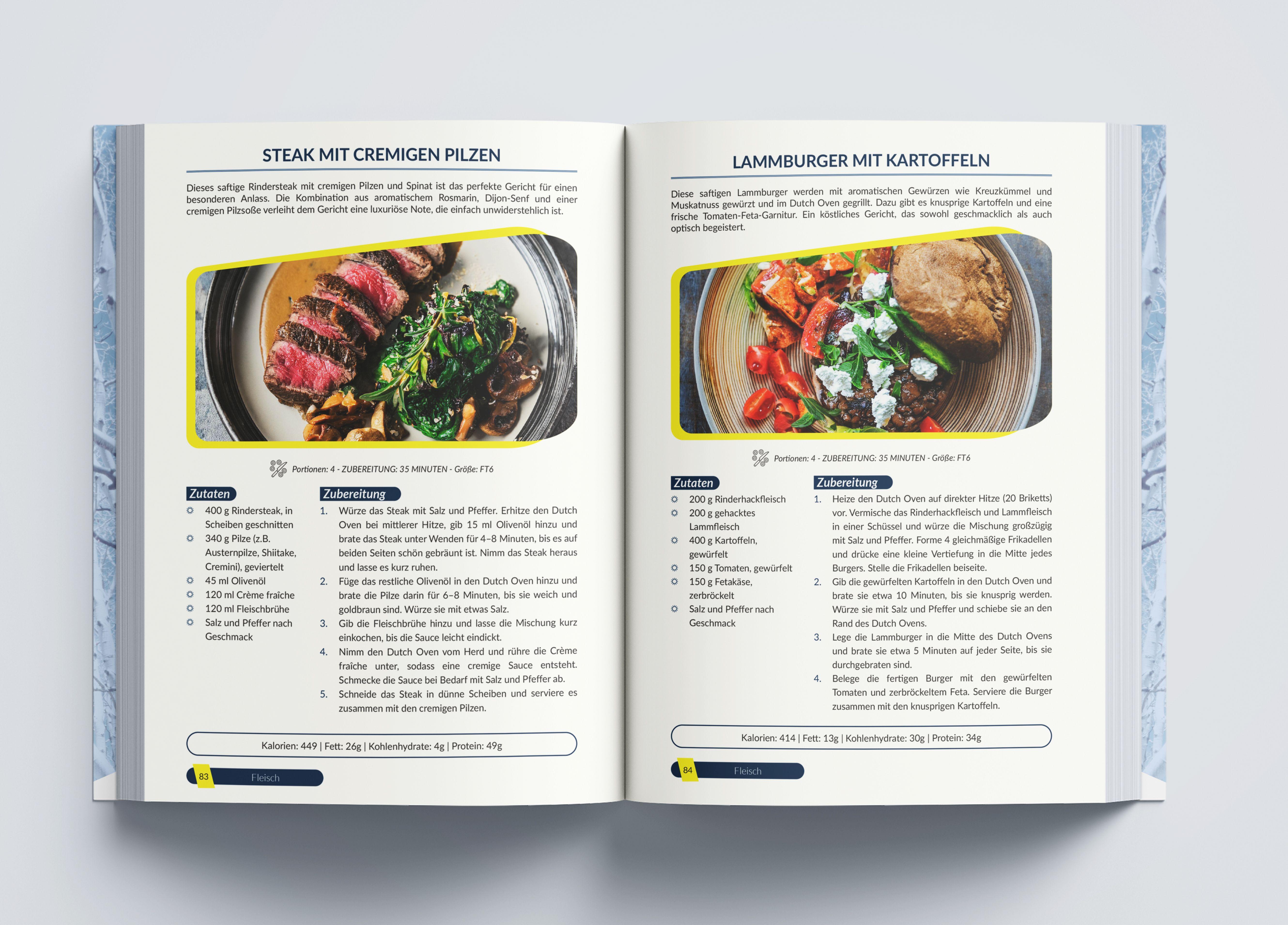 Beispielinhalt (Bild) Dutch Oven leicht gemacht! Geniale 5-Zutaten-Rezepte für Unterwegs - Das Dutch Oven Rezeptbuch für unvergessliche Camping & Erlebnisse