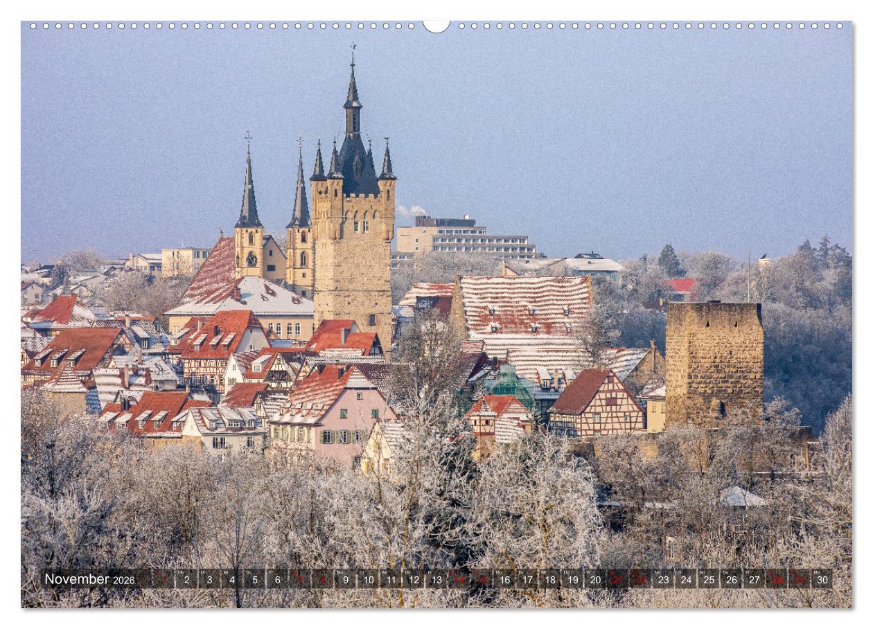 Beispielinhalt (Bild) Bad Wimpfen - Historisches Juwel am Neckar (hochwertiger Premium Wandkalender 2026 DIN A2 quer), Kunstdruck in Hochglanz