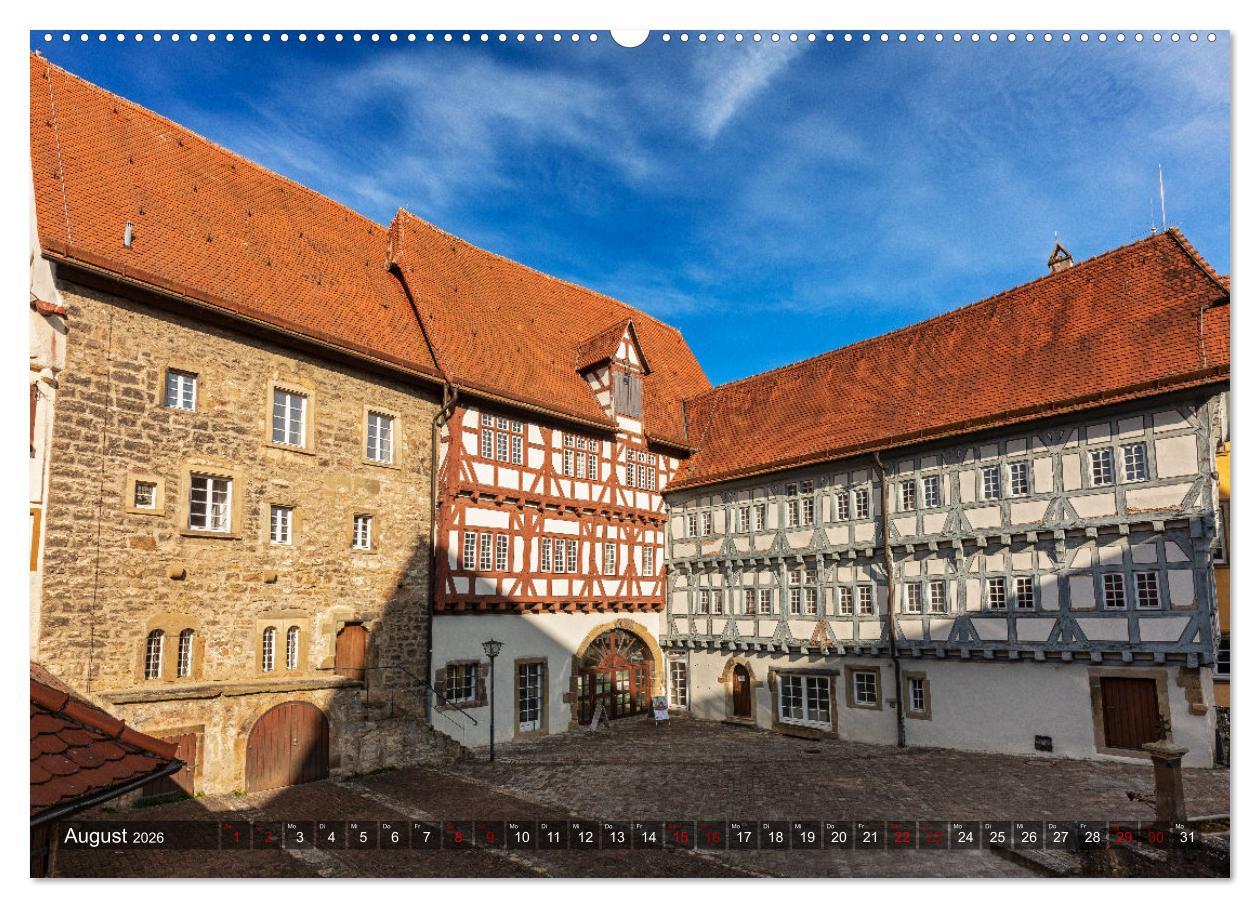 Beispielinhalt (Bild) Bad Wimpfen - Historisches Juwel am Neckar (hochwertiger Premium Wandkalender 2026 DIN A2 quer), Kunstdruck in Hochglanz