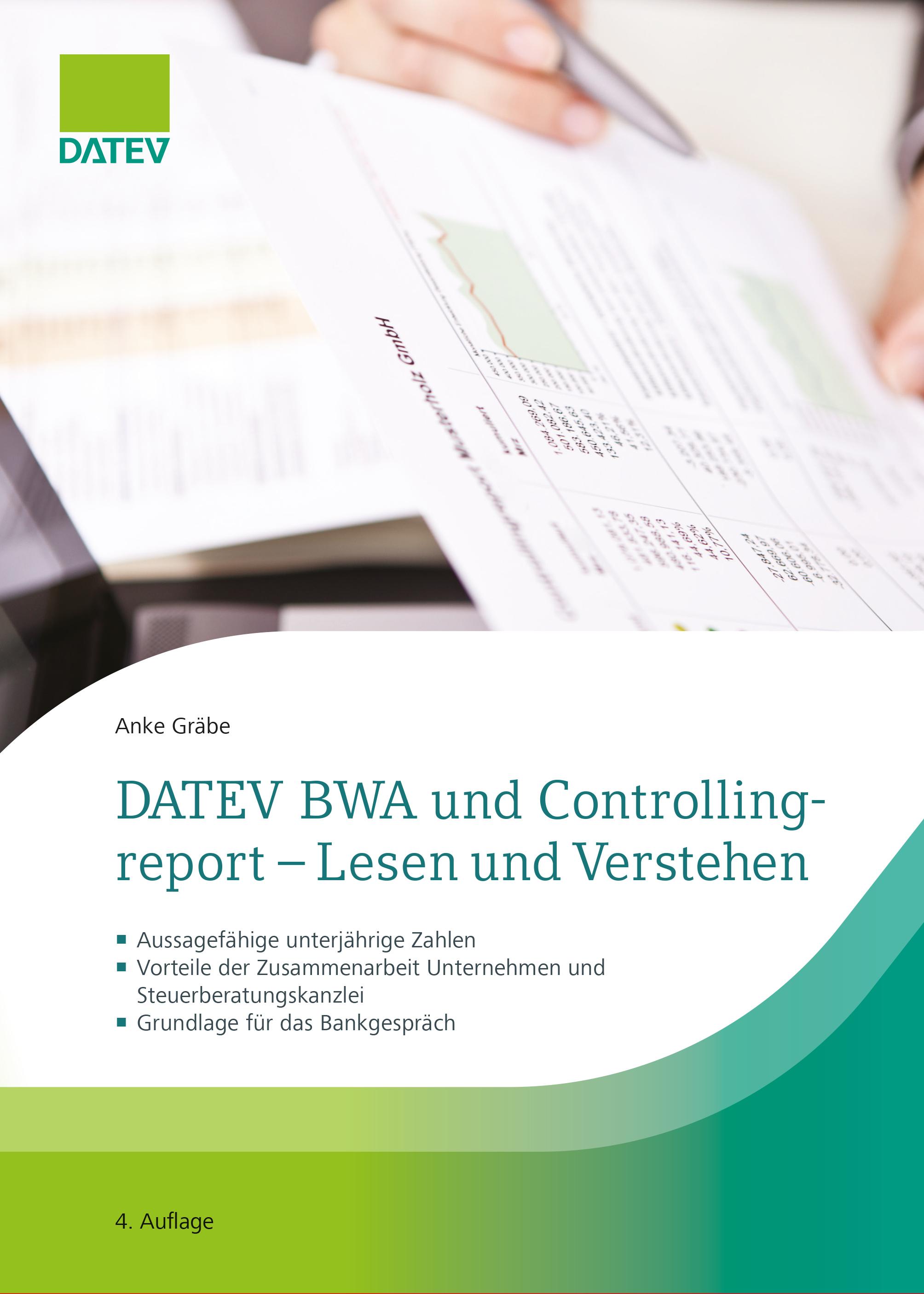 Vorderes Coverbild DATEV BWA, Controllingreport und Frühwarnservice