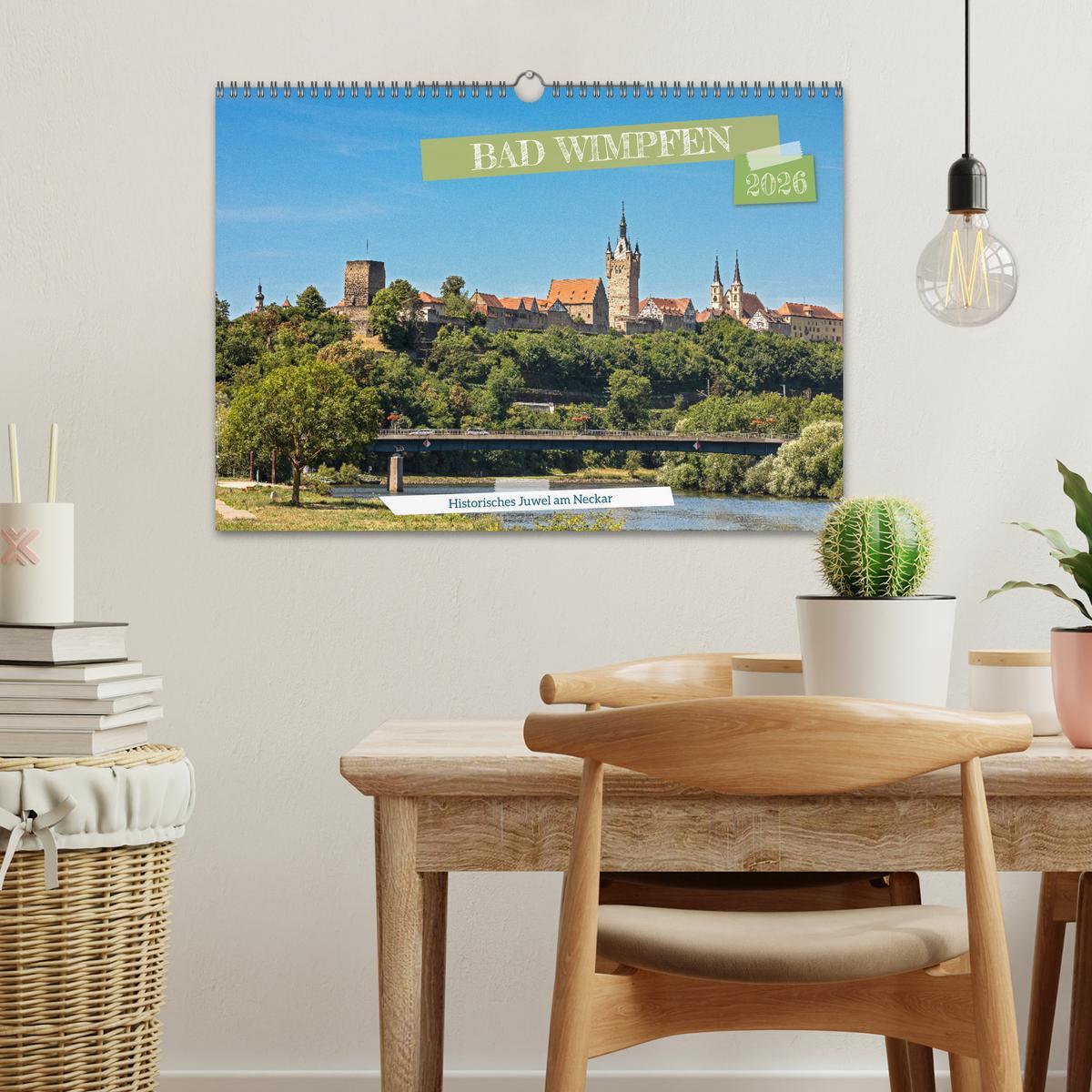 Beispielinhalt (Bild) Bad Wimpfen - Historisches Juwel am Neckar (Wandkalender 2026 DIN A3 quer), CALVENDO Monatskalender