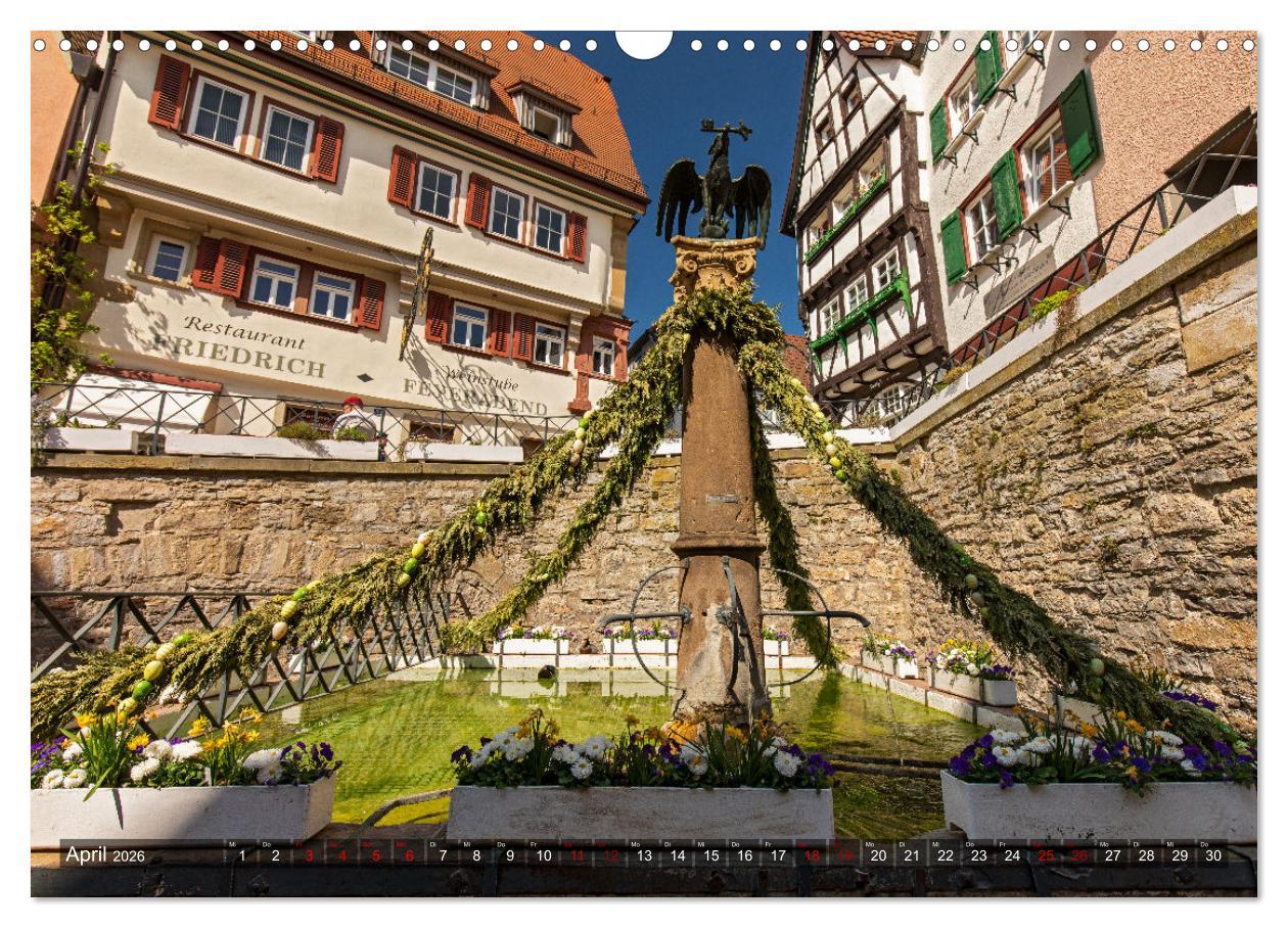 Beispielinhalt (Bild) Bad Wimpfen - Historisches Juwel am Neckar (Wandkalender 2026 DIN A3 quer), CALVENDO Monatskalender