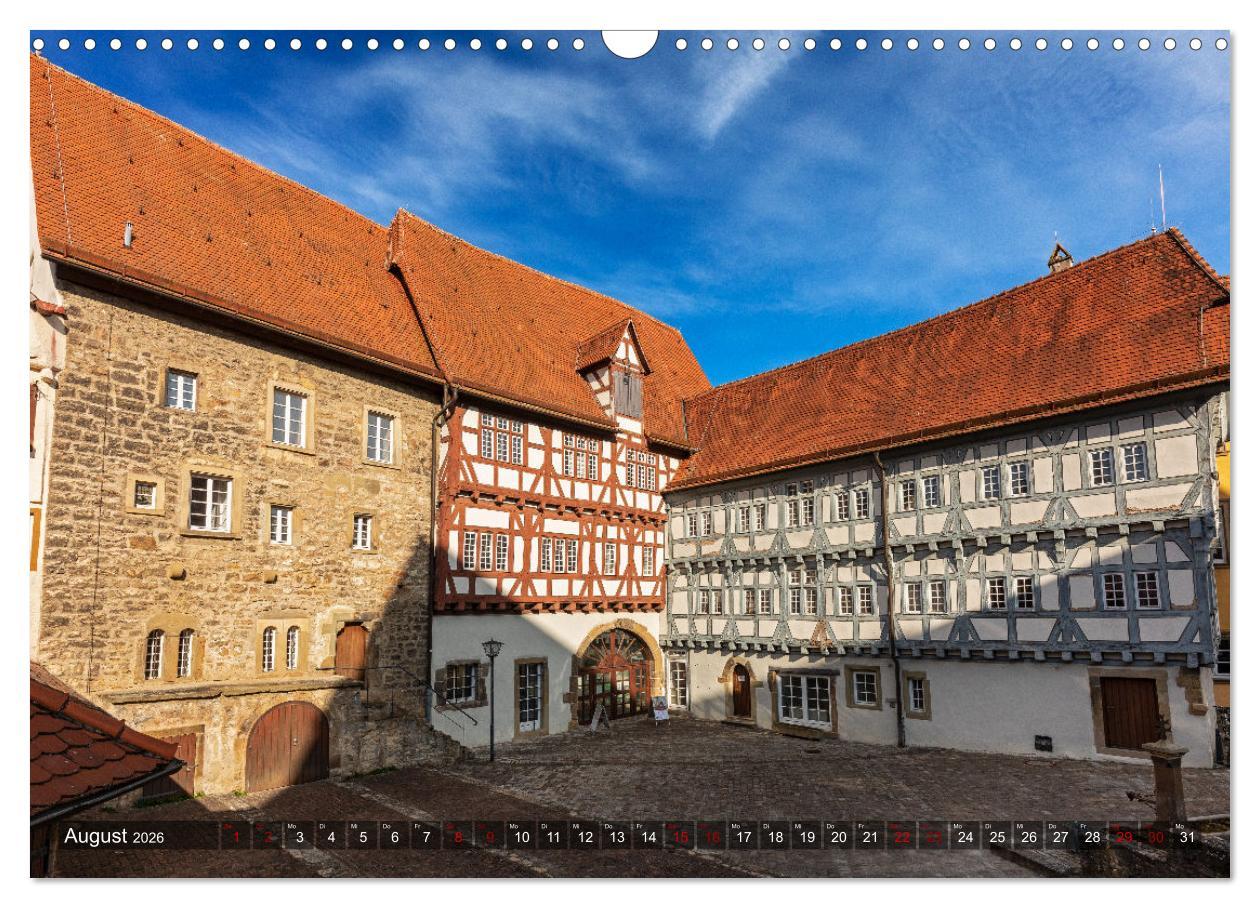 Beispielinhalt (Bild) Bad Wimpfen - Historisches Juwel am Neckar (Wandkalender 2026 DIN A3 quer), CALVENDO Monatskalender