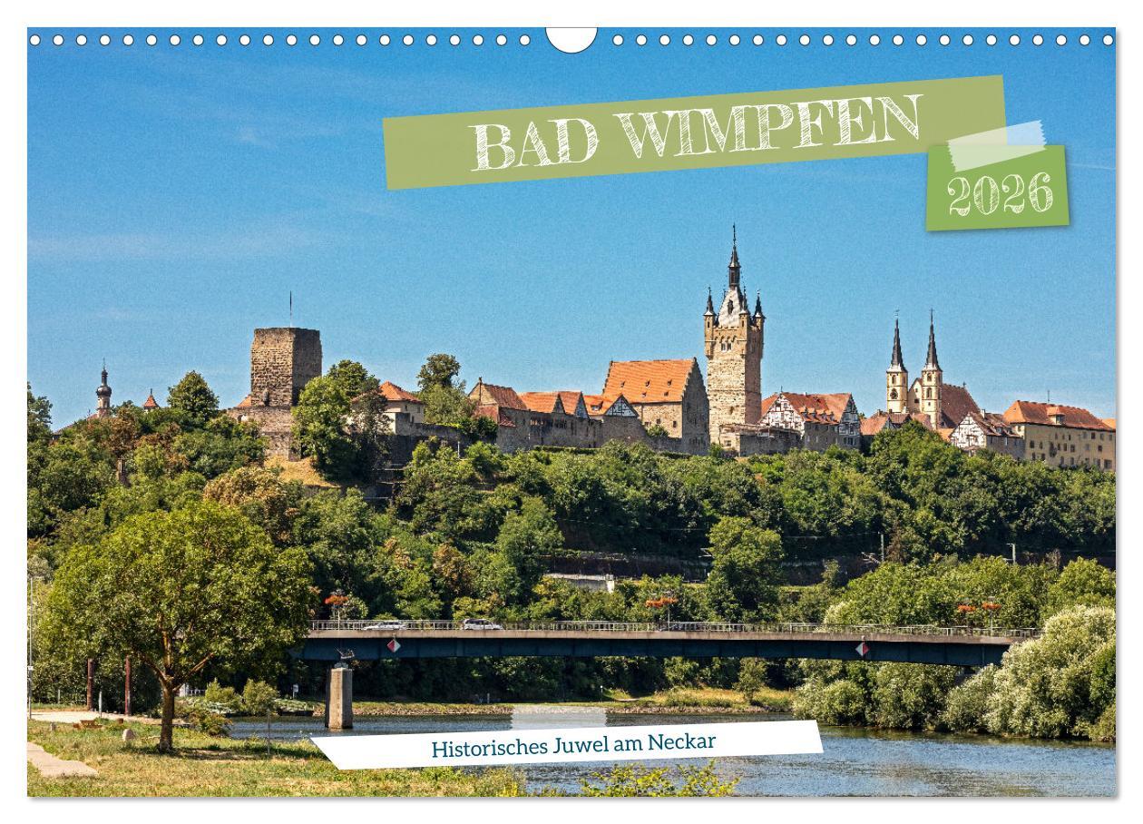 Vorderes Coverbild Bad Wimpfen - Historisches Juwel am Neckar (Wandkalender 2026 DIN A3 quer), CALVENDO Monatskalender