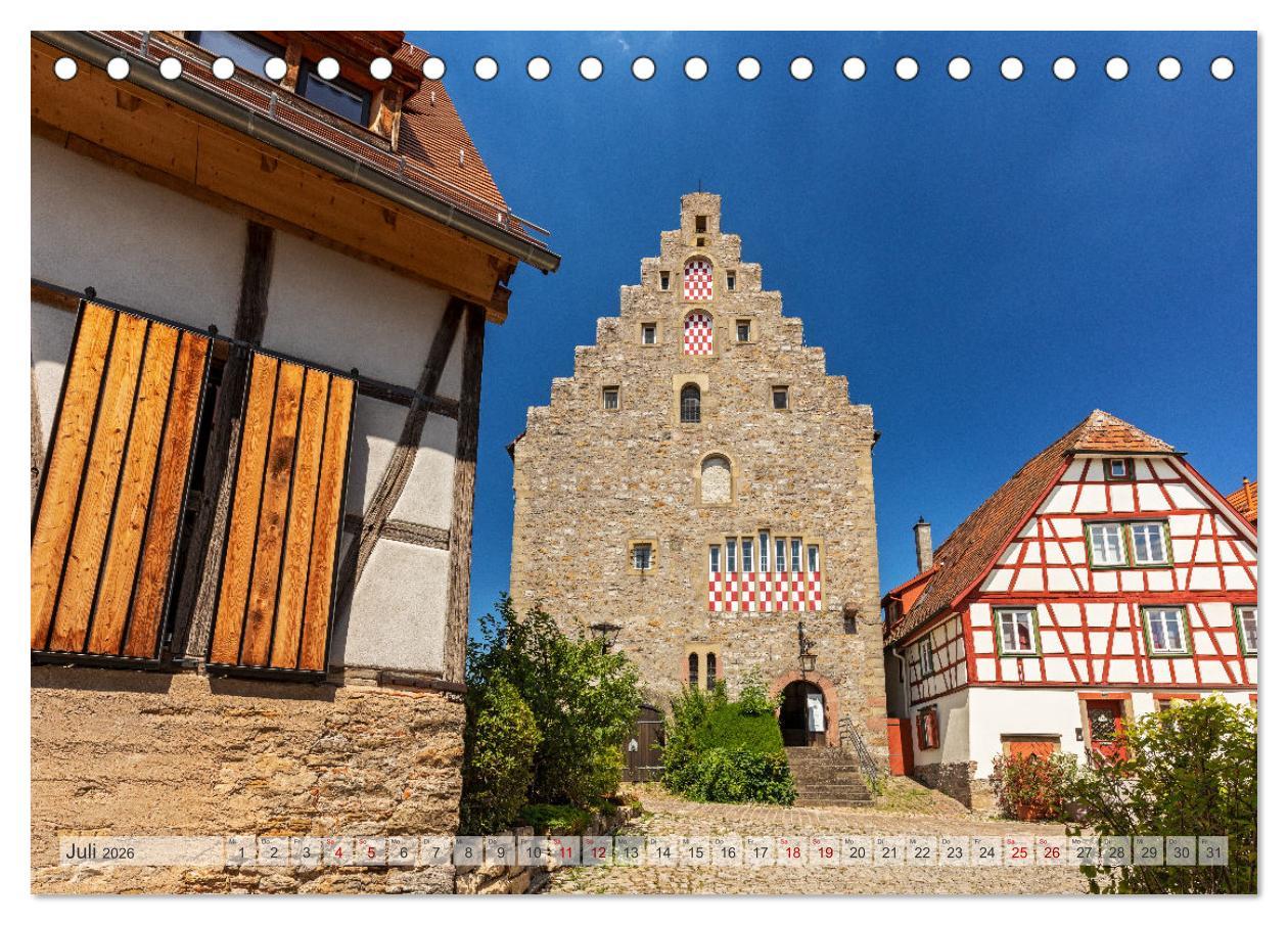 Beispielinhalt (Bild) Bad Wimpfen - Historisches Juwel am Neckar (Tischkalender 2026 DIN A5 quer), CALVENDO Monatskalender