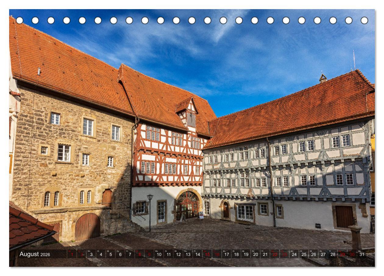Beispielinhalt (Bild) Bad Wimpfen - Historisches Juwel am Neckar (Tischkalender 2026 DIN A5 quer), CALVENDO Monatskalender