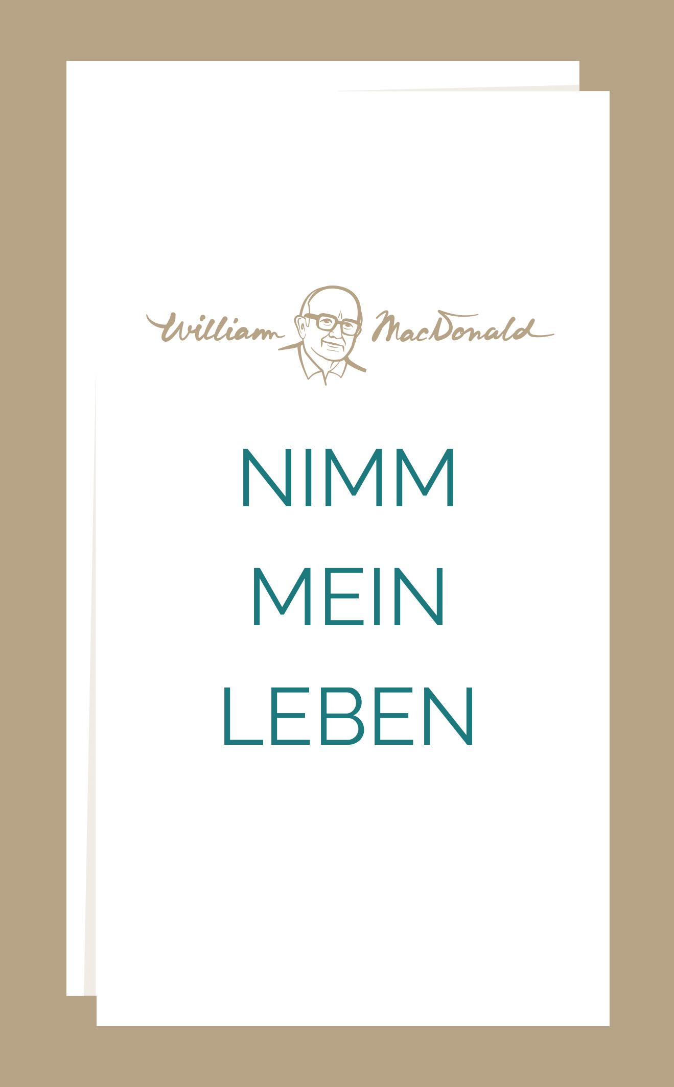 Vorderes Coverbild Nimm mein Leben