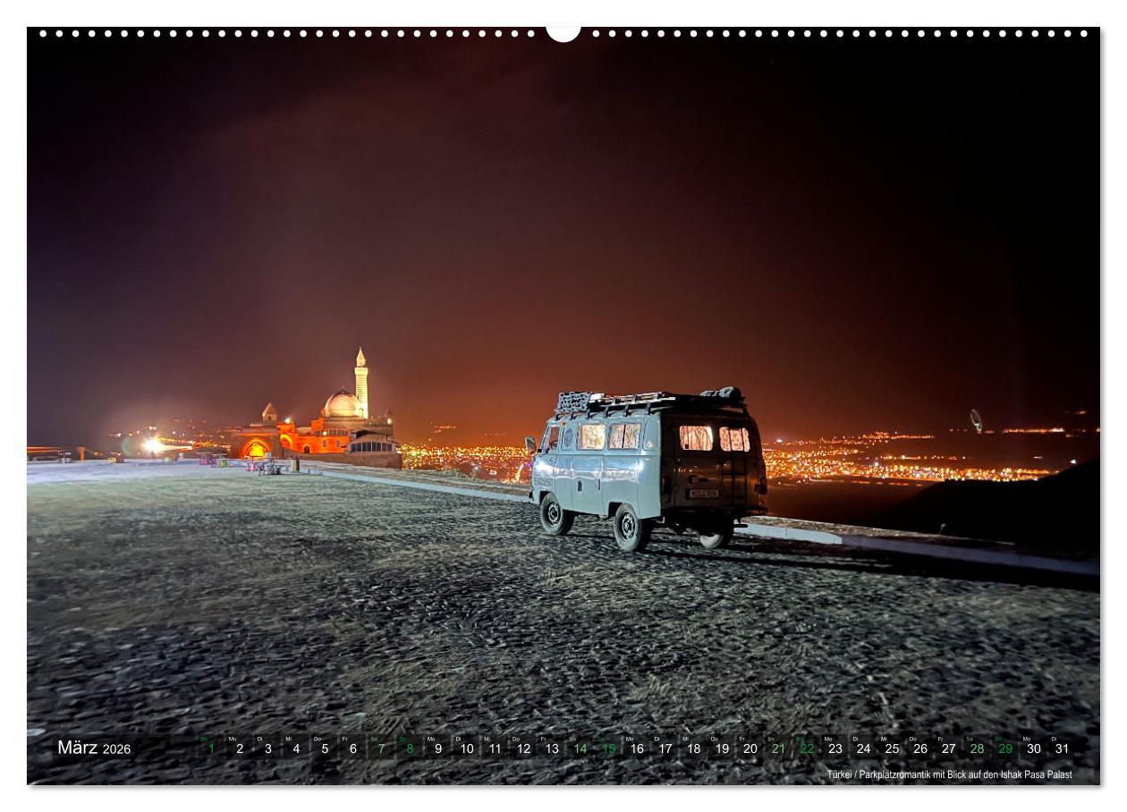 Beispielinhalt (Bild) UAZ 452 Buchanka Love (hochwertiger Premium Wandkalender 2026 DIN A2 quer), Kunstdruck in Hochglanz