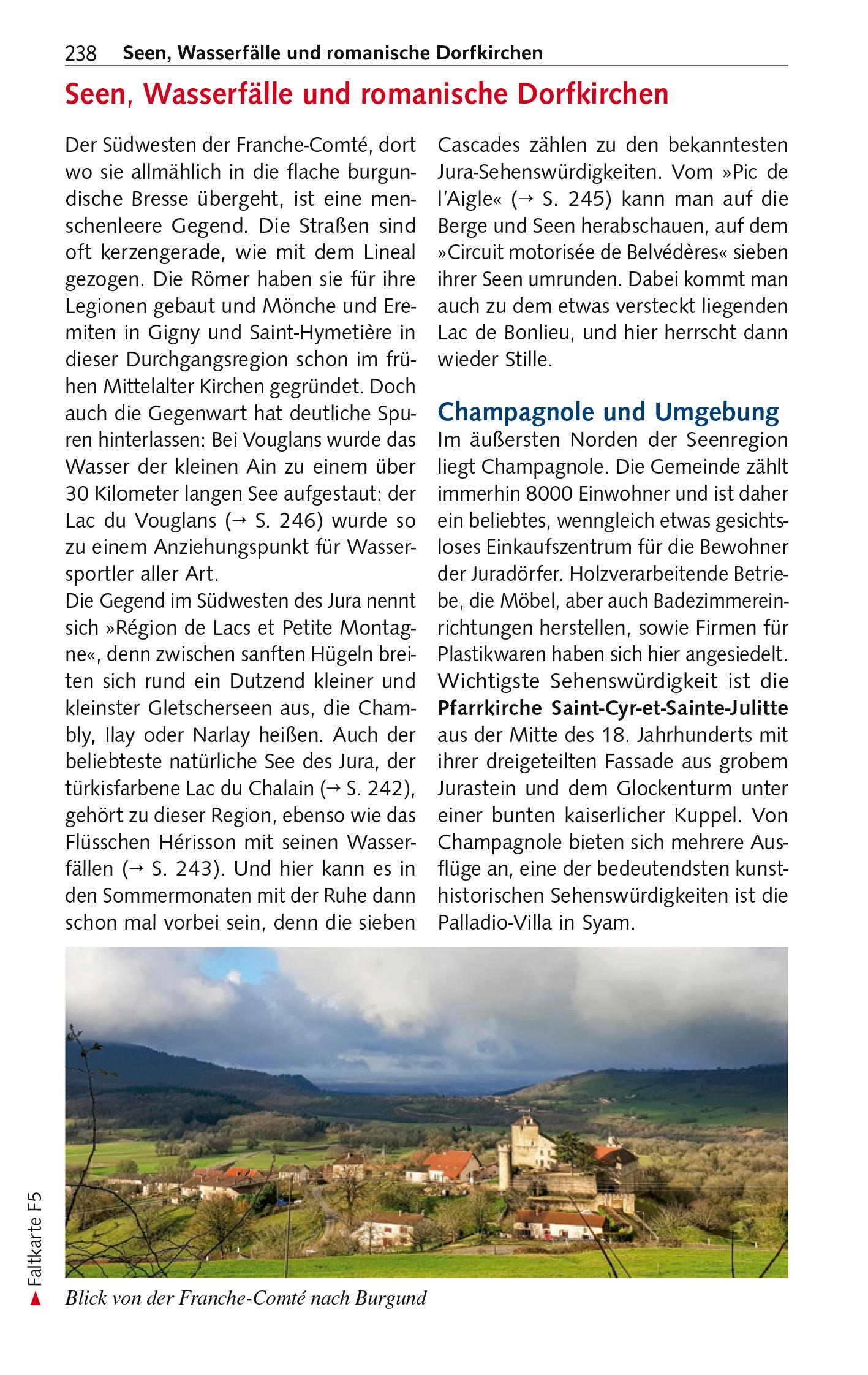 Beispielinhalt (Bild) TRESCHER Reiseführer Französischer Jura