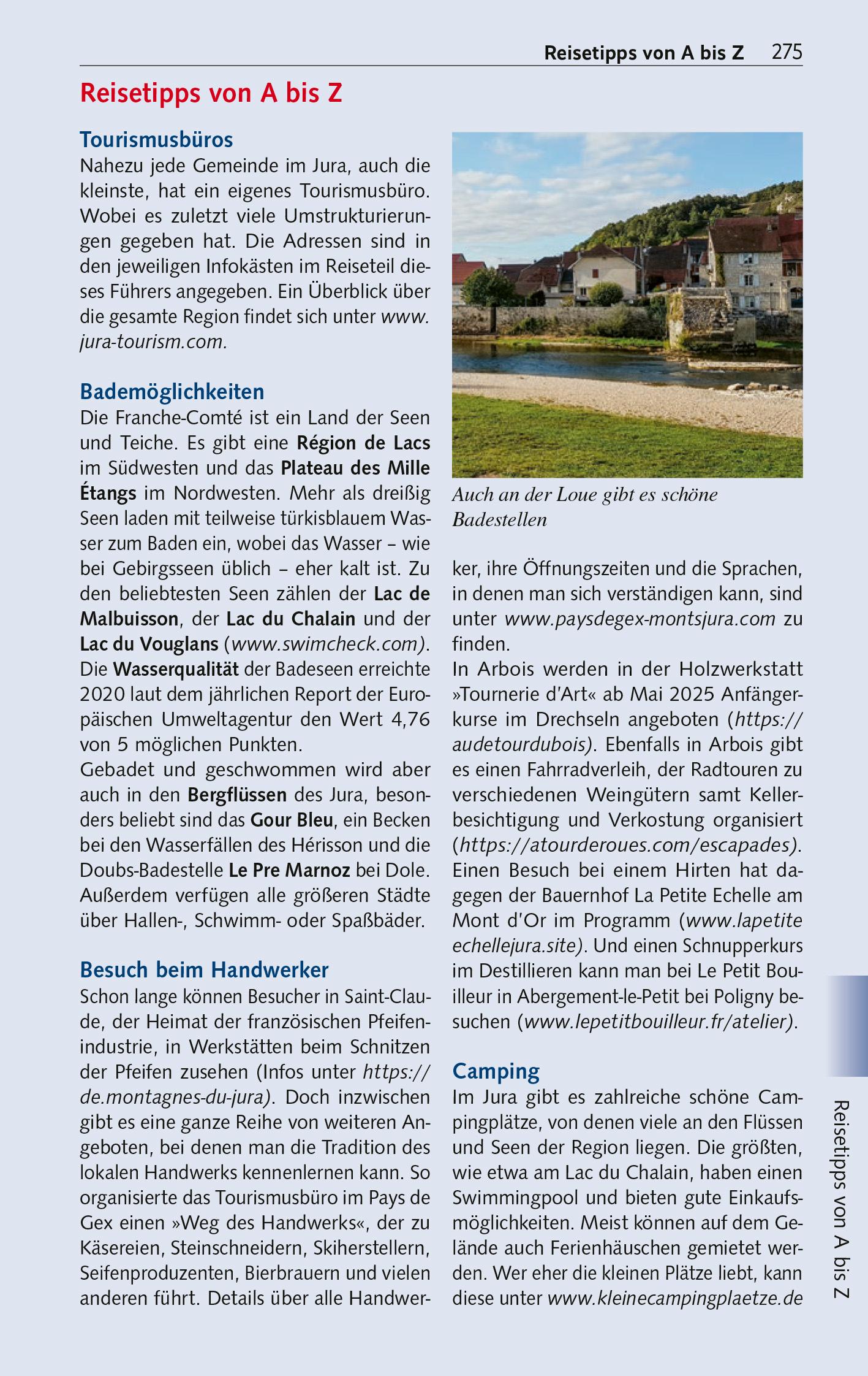 Beispielinhalt (Bild) TRESCHER Reiseführer Französischer Jura