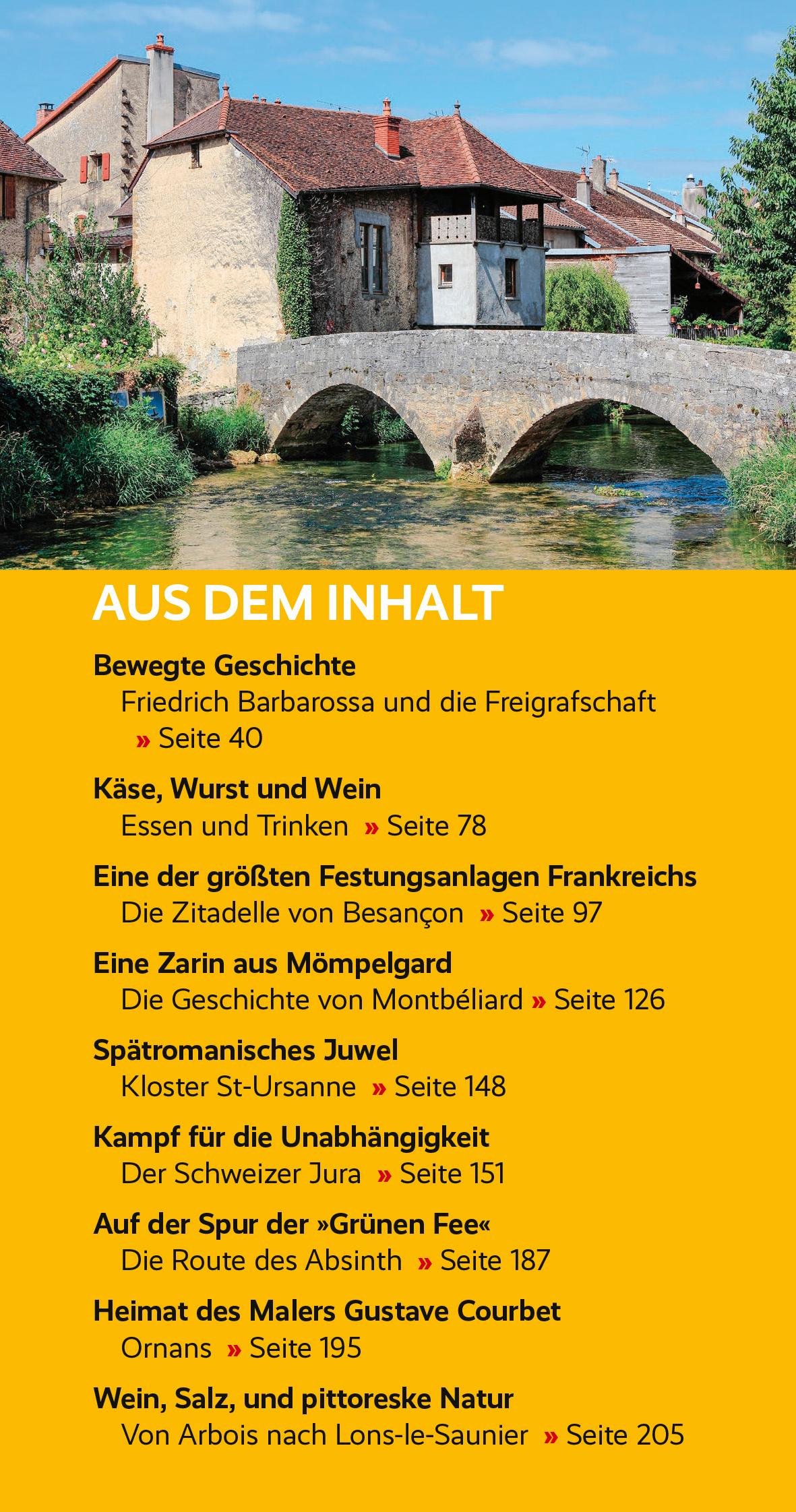 Beispielinhalt (Bild) TRESCHER Reiseführer Französischer Jura