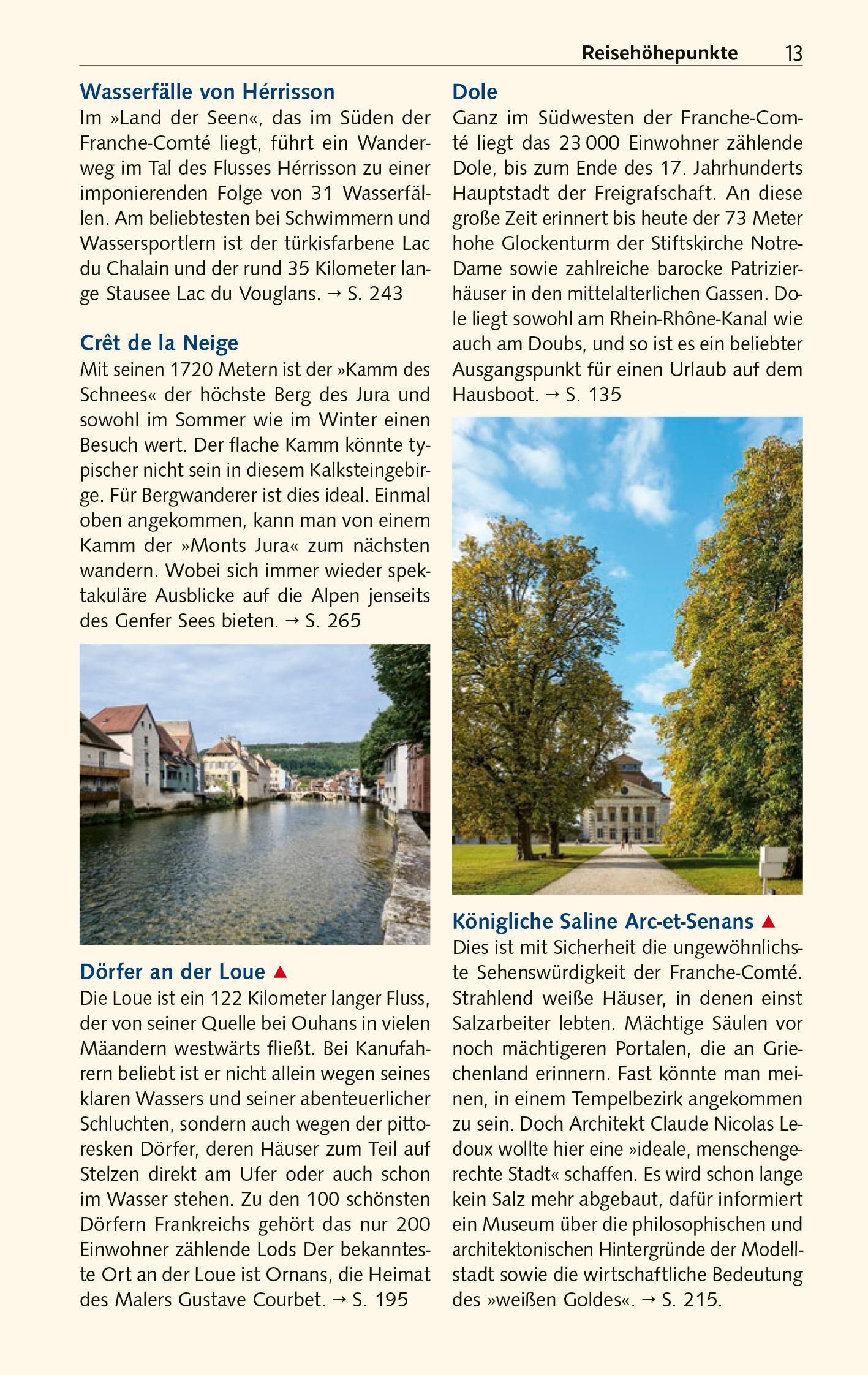 Beispielinhalt (Bild) TRESCHER Reiseführer Französischer Jura
