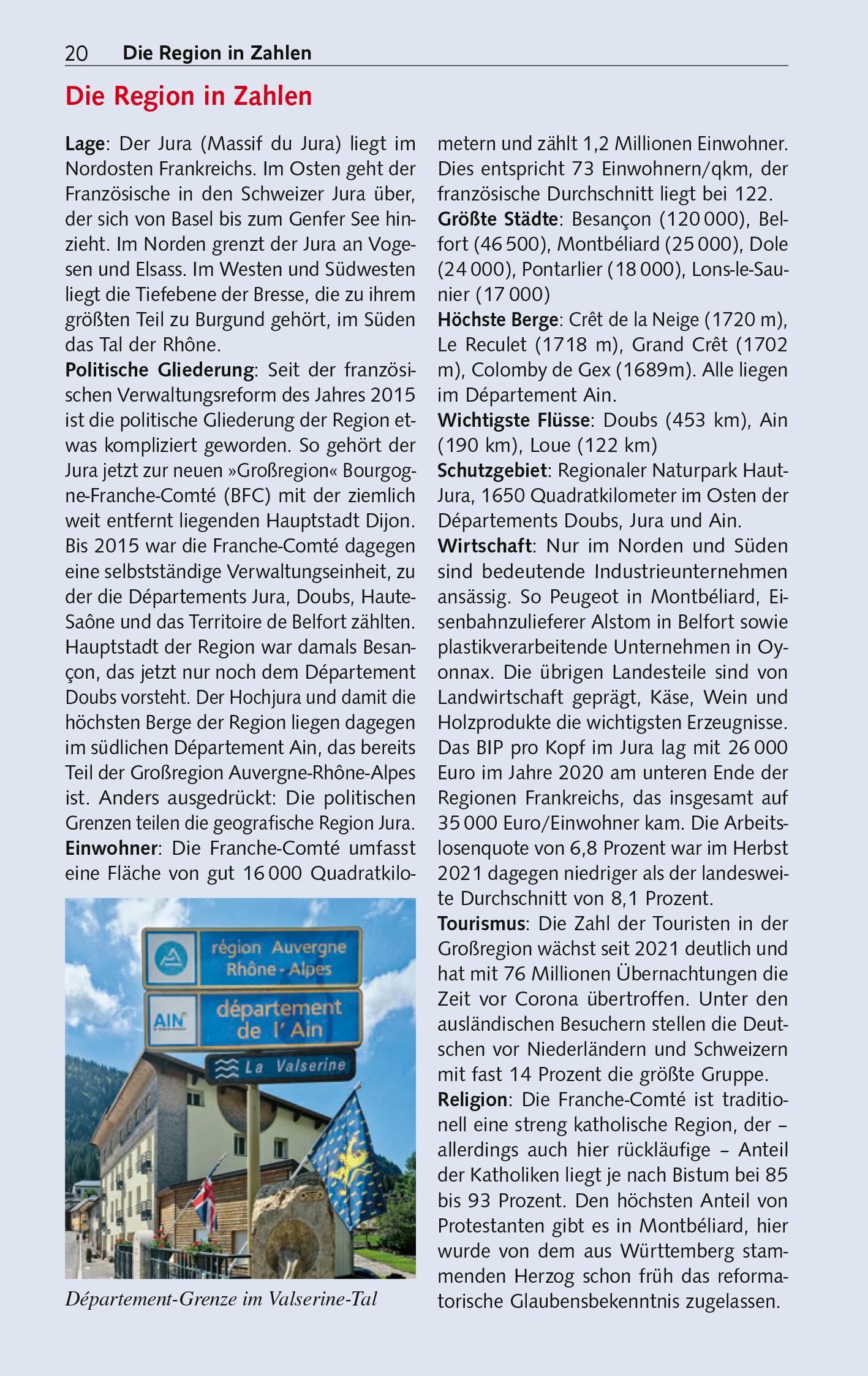 Beispielinhalt (Bild) TRESCHER Reiseführer Französischer Jura