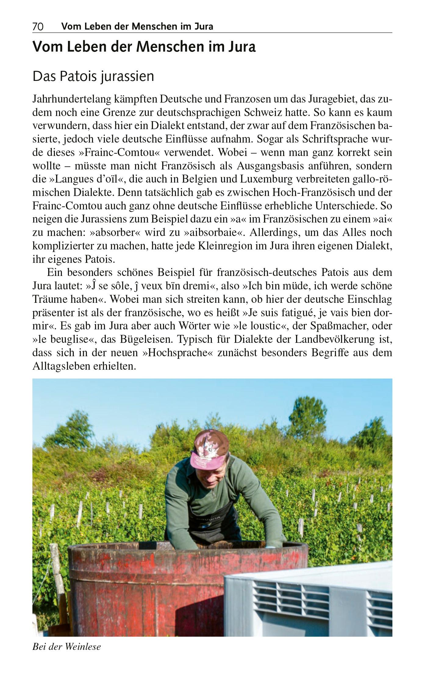 Beispielinhalt (Bild) TRESCHER Reiseführer Französischer Jura