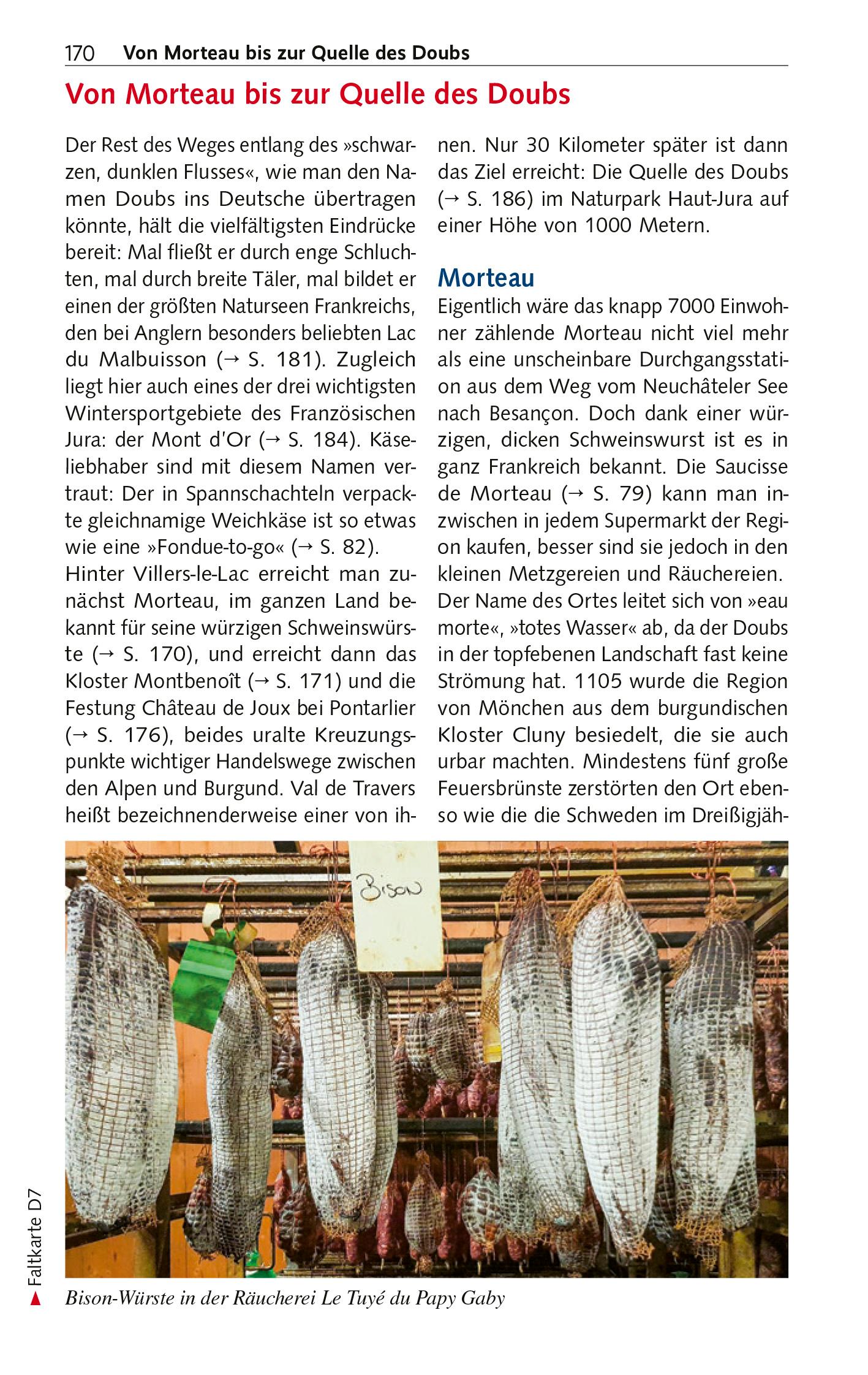 Beispielinhalt (Bild) TRESCHER Reiseführer Französischer Jura