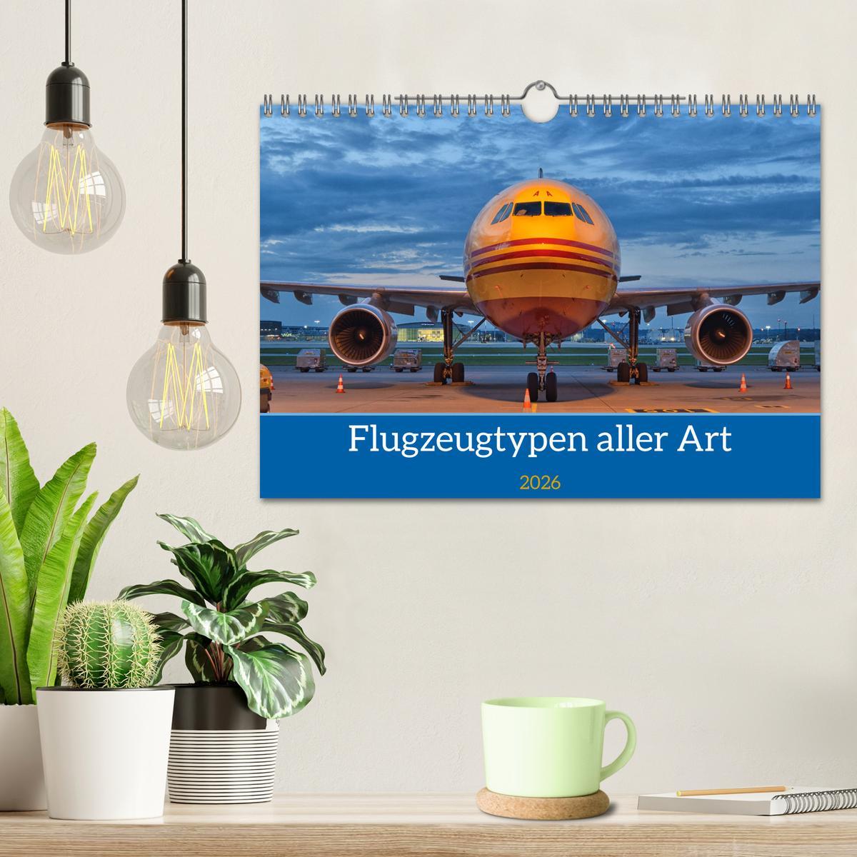 Beispielinhalt (Bild) Flugzeuge aller Art (Wandkalender 2026 DIN A4 quer), CALVENDO Monatskalender