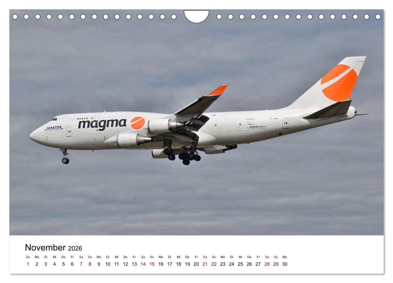 Beispielinhalt (Bild) Flugzeuge aller Art (Wandkalender 2026 DIN A4 quer), CALVENDO Monatskalender