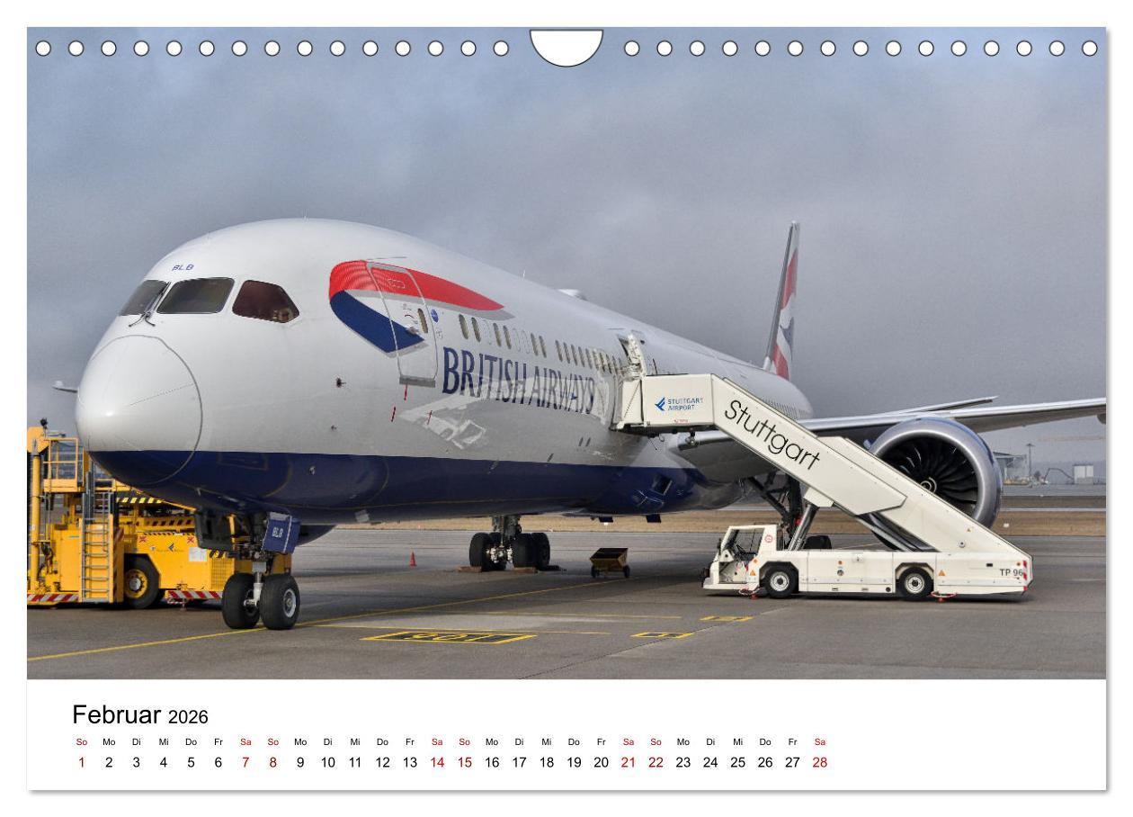 Beispielinhalt (Bild) Flugzeuge aller Art (Wandkalender 2026 DIN A4 quer), CALVENDO Monatskalender