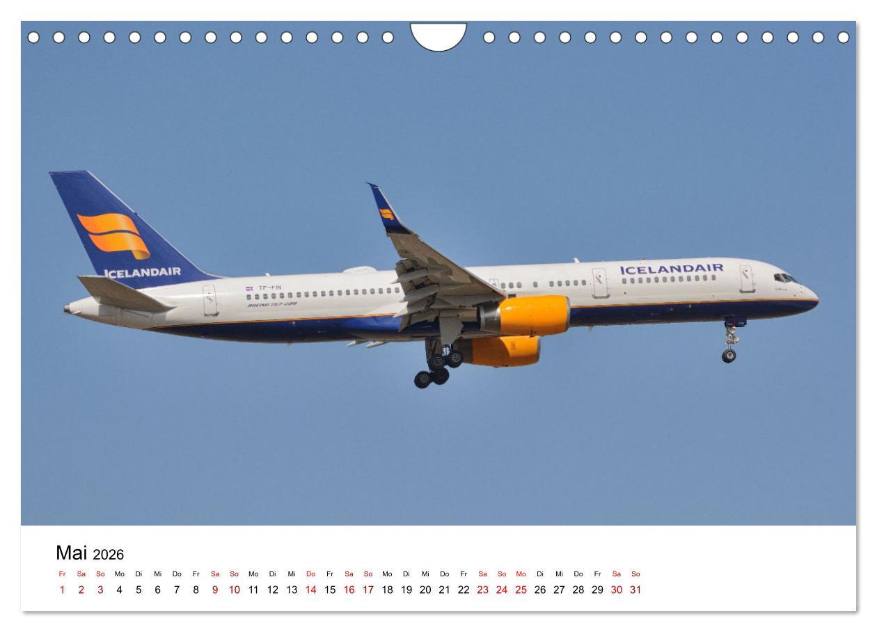 Beispielinhalt (Bild) Flugzeuge aller Art (Wandkalender 2026 DIN A4 quer), CALVENDO Monatskalender