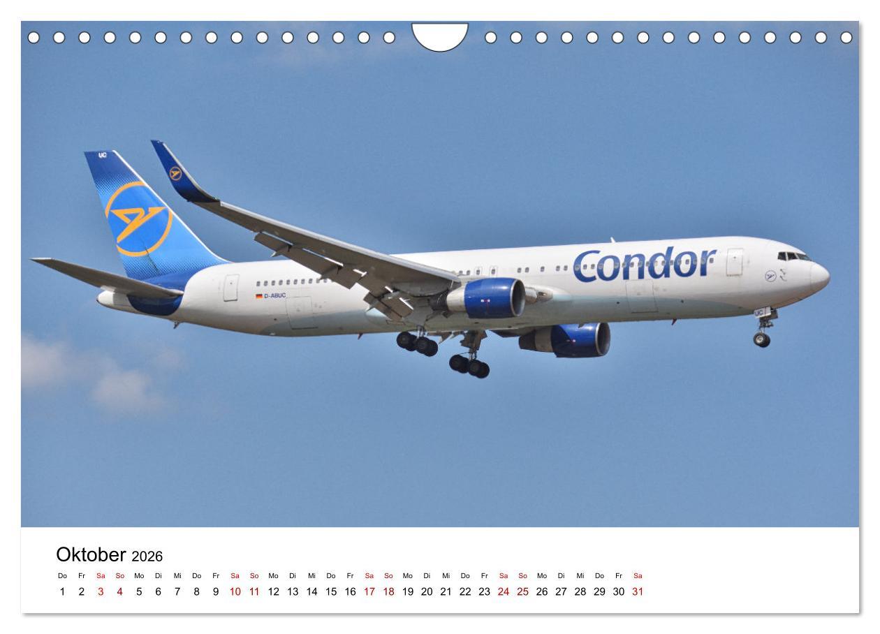 Beispielinhalt (Bild) Flugzeuge aller Art (Wandkalender 2026 DIN A4 quer), CALVENDO Monatskalender