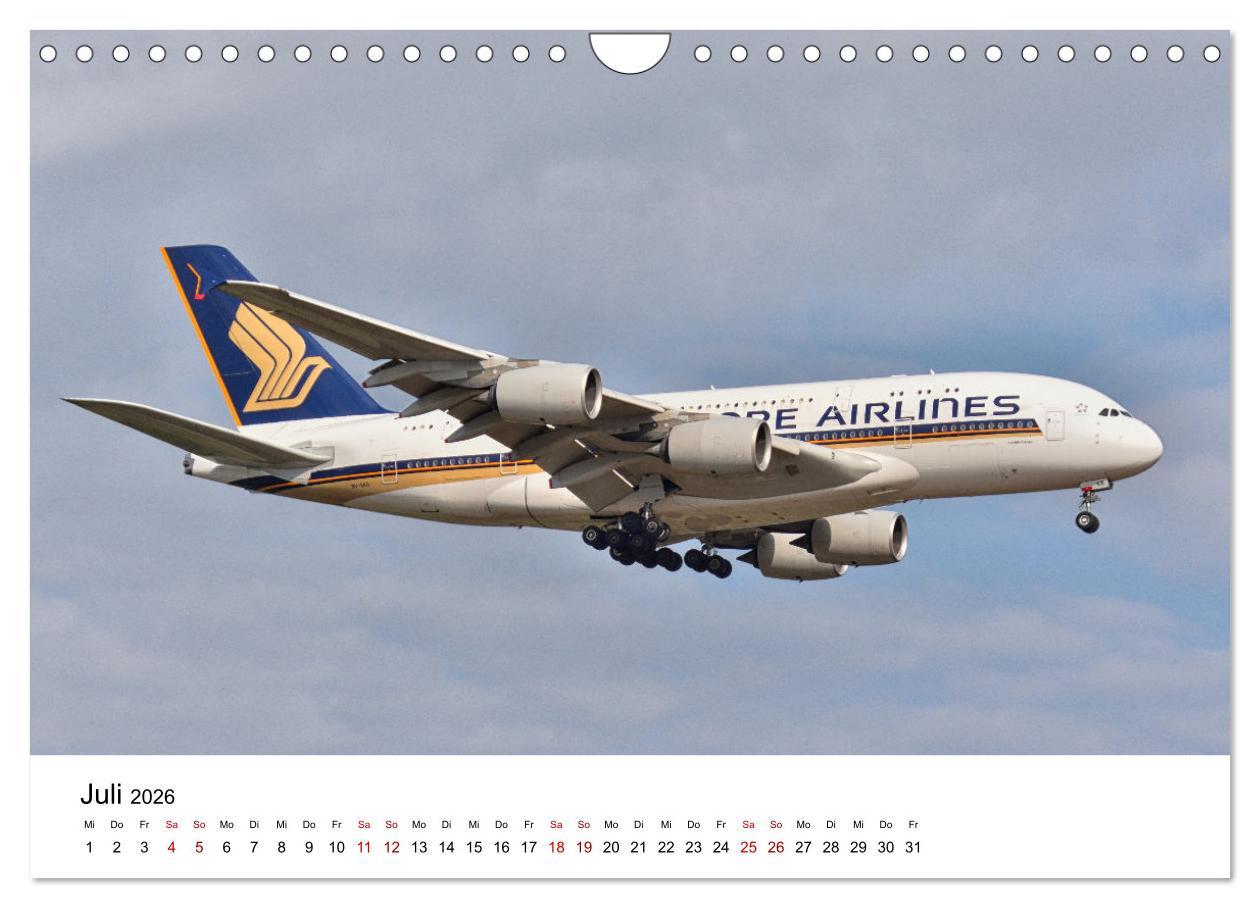 Beispielinhalt (Bild) Flugzeuge aller Art (Wandkalender 2026 DIN A4 quer), CALVENDO Monatskalender