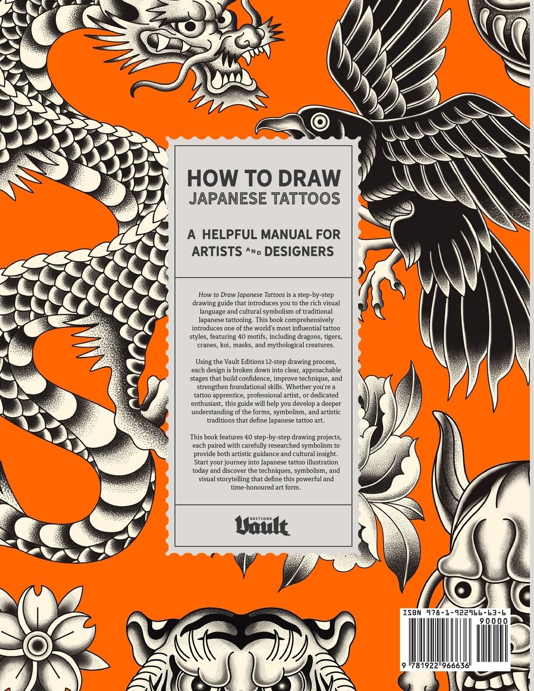 Rückseitencover How to Draw Japanese Tattoos