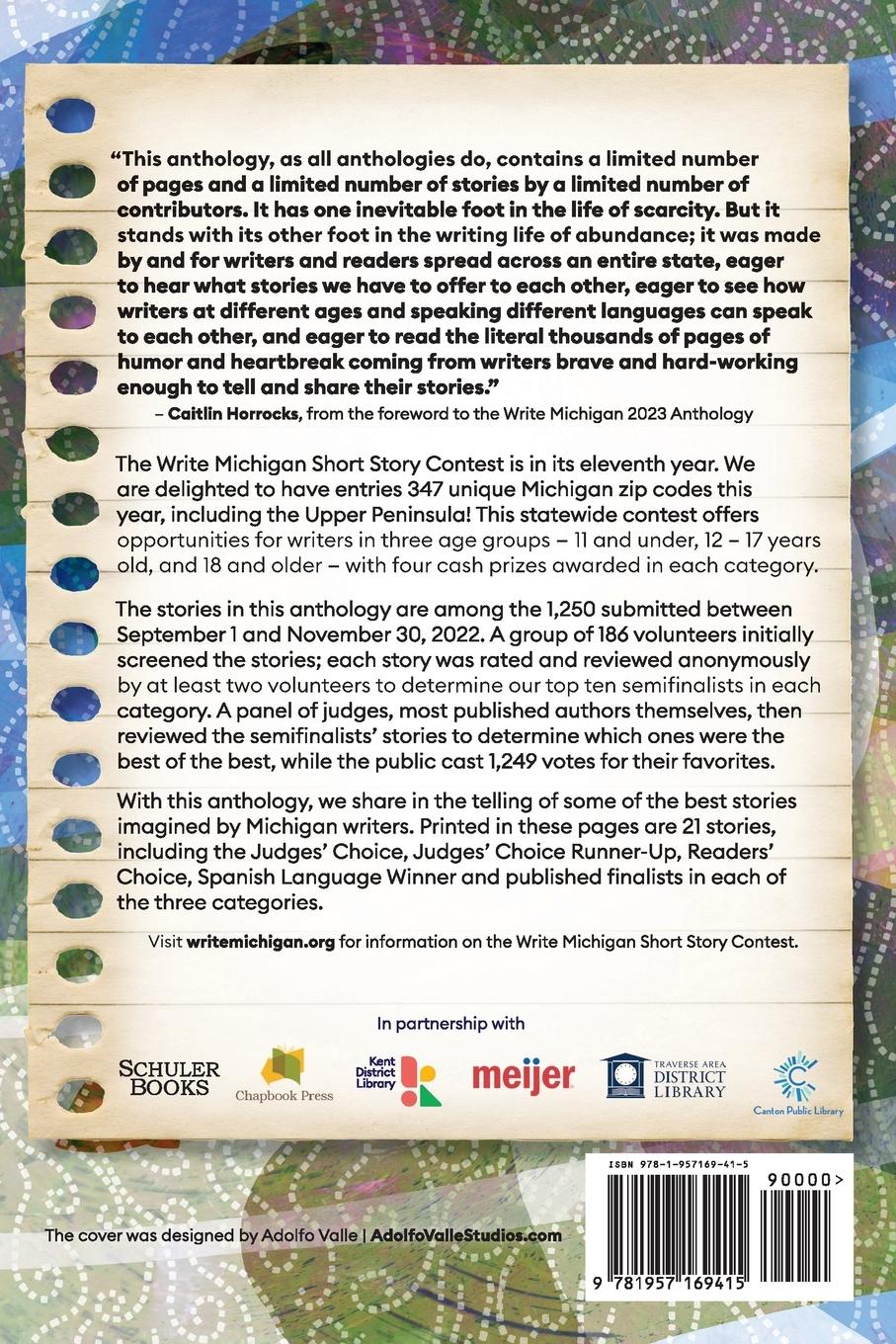 Rückseitencover Write Michigan Anthology 2023