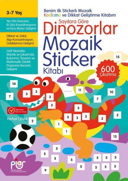 Vorderes Coverbild Sayilara Göre Dinozorlar Mozaik Sticker Kitabi