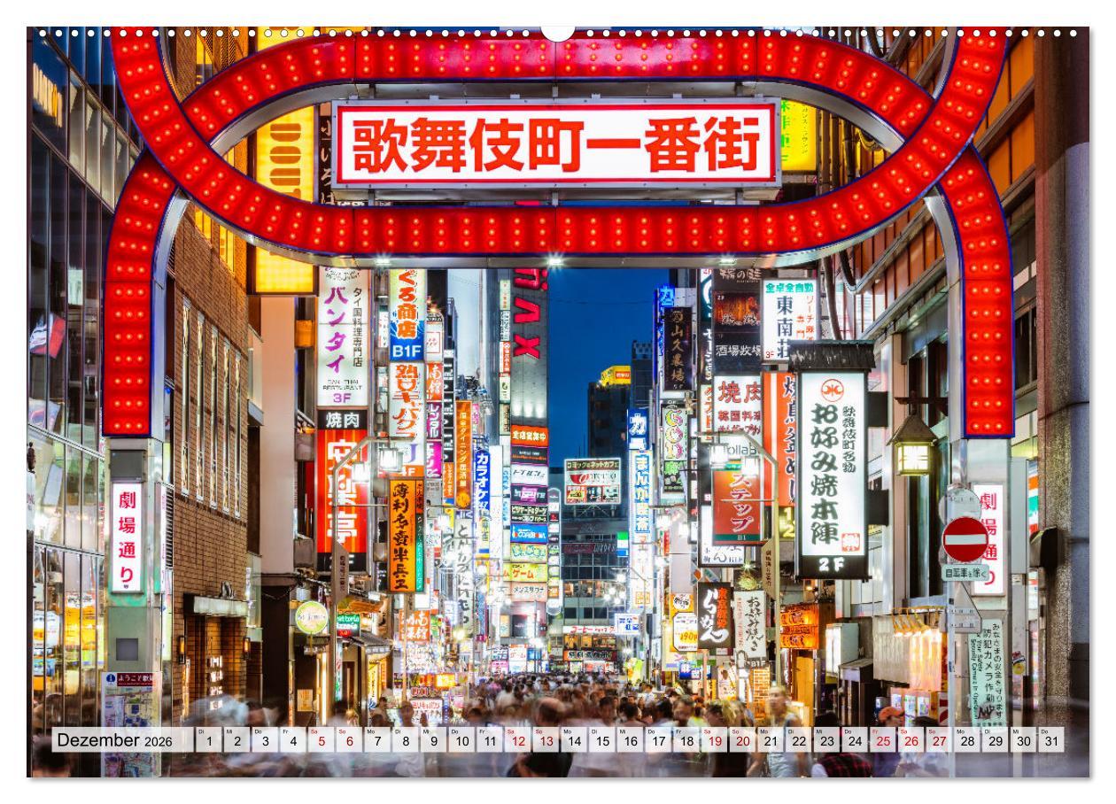 Beispielinhalt (Bild) Japan - Traditionen und Modernität (Wandkalender 2026 DIN A2 quer), CALVENDO Monatskalender