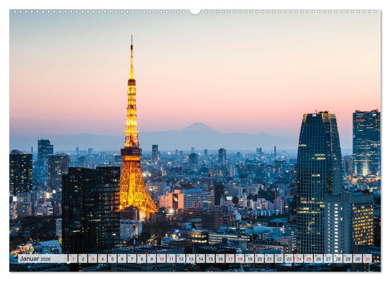 Beispielinhalt (Bild) Japan - Traditionen und Modernität (Wandkalender 2026 DIN A2 quer), CALVENDO Monatskalender