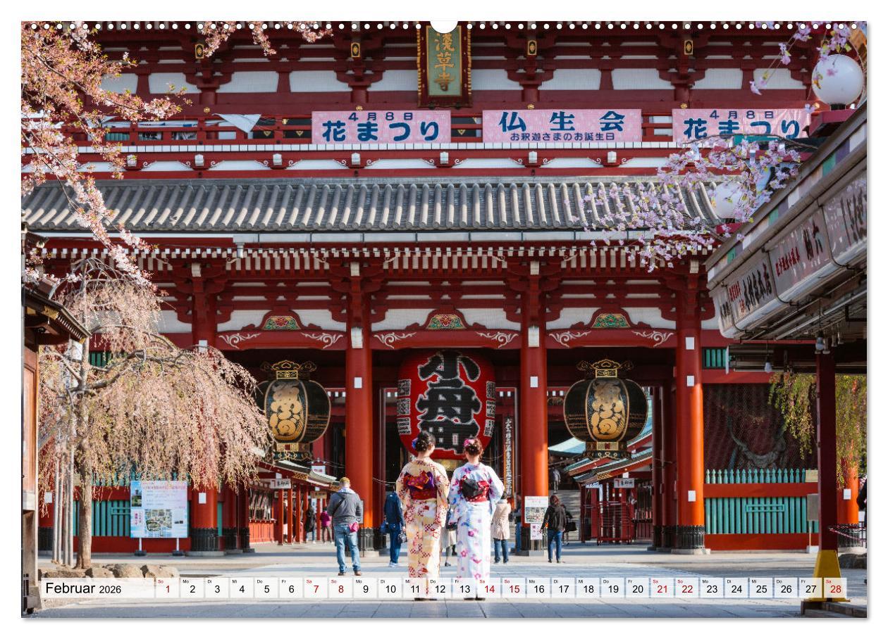Beispielinhalt (Bild) Japan - Traditionen und Modernität (Wandkalender 2026 DIN A2 quer), CALVENDO Monatskalender
