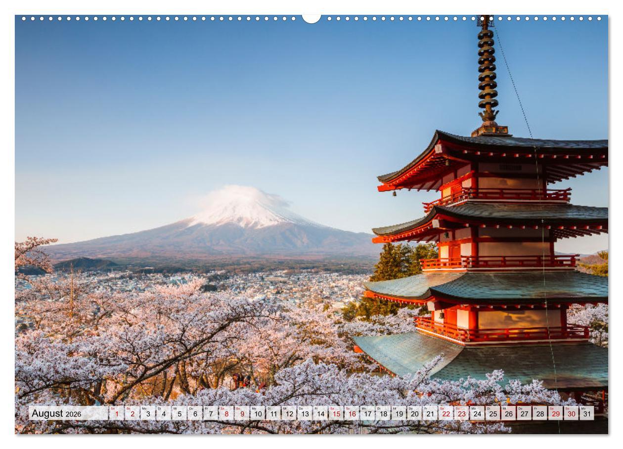 Beispielinhalt (Bild) Japan - Traditionen und Modernität (Wandkalender 2026 DIN A2 quer), CALVENDO Monatskalender