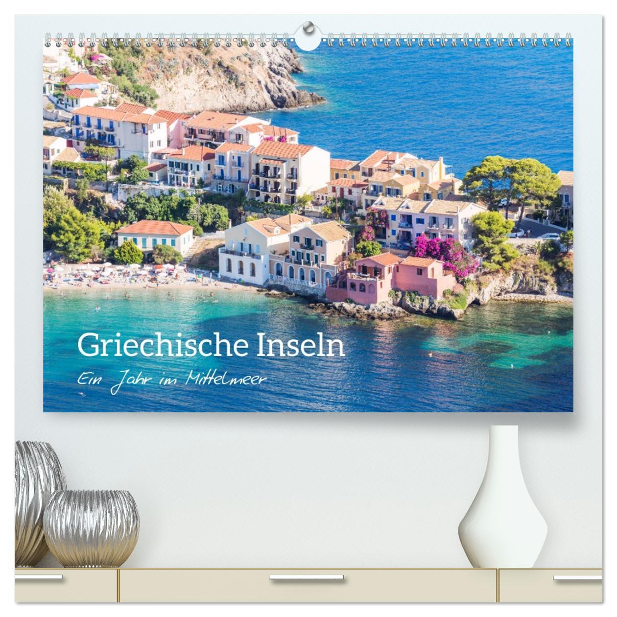 Vorderes Coverbild Griechische Inseln - Ein Jahr im Mittelmeer (hochwertiger Premium Wandkalender 2026 DIN A2 quer), Kunstdruck in Hochglanz