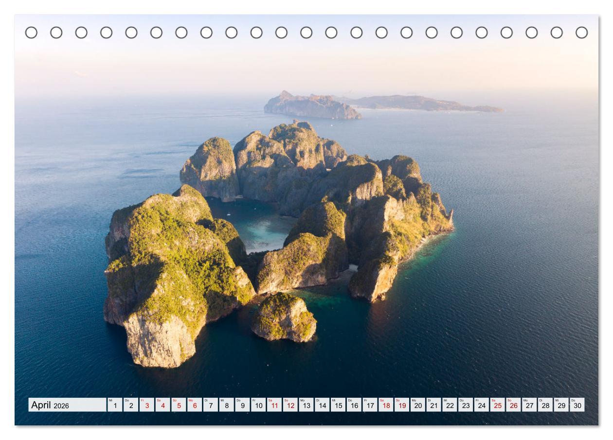 Beispielinhalt (Bild) Thailand - Postkarten aus dem Land des Lächelns (Tischkalender 2026 DIN A5 quer), CALVENDO Monatskalender