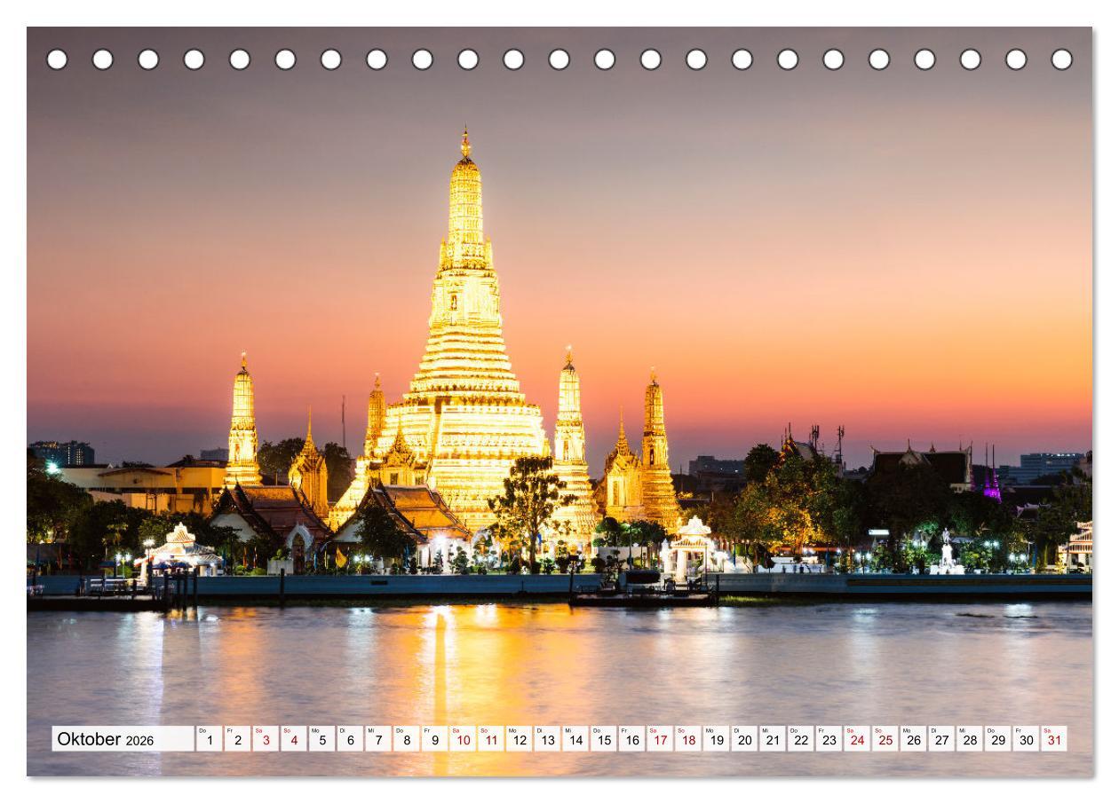 Beispielinhalt (Bild) Thailand - Postkarten aus dem Land des Lächelns (Tischkalender 2026 DIN A5 quer), CALVENDO Monatskalender