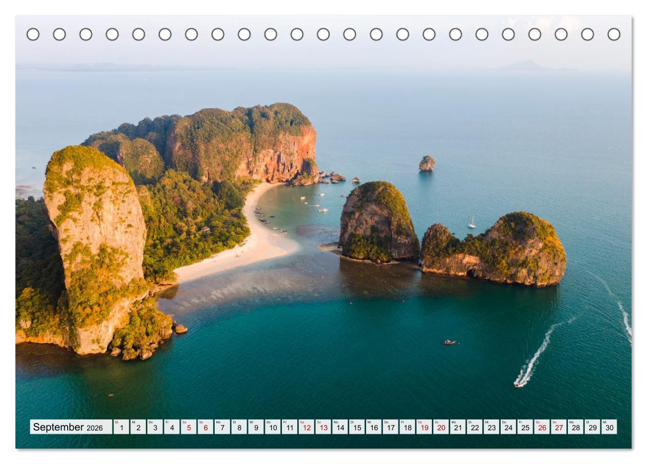 Beispielinhalt (Bild) Thailand - Postkarten aus dem Land des Lächelns (Tischkalender 2026 DIN A5 quer), CALVENDO Monatskalender