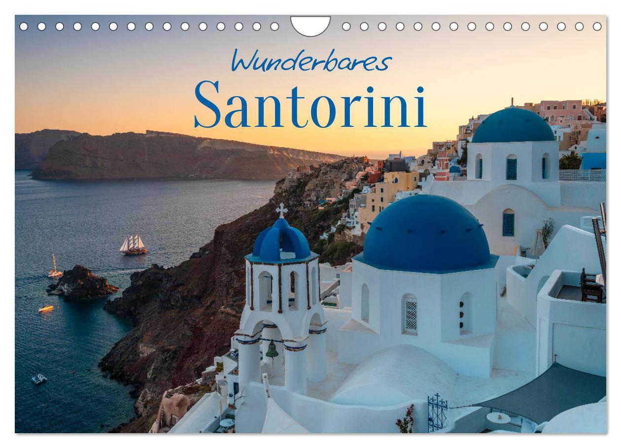 Vorderes Coverbild Wunderbares Santorini - Matteo Colombo (Wandkalender 2026 DIN A4 quer), CALVENDO Monatskalender