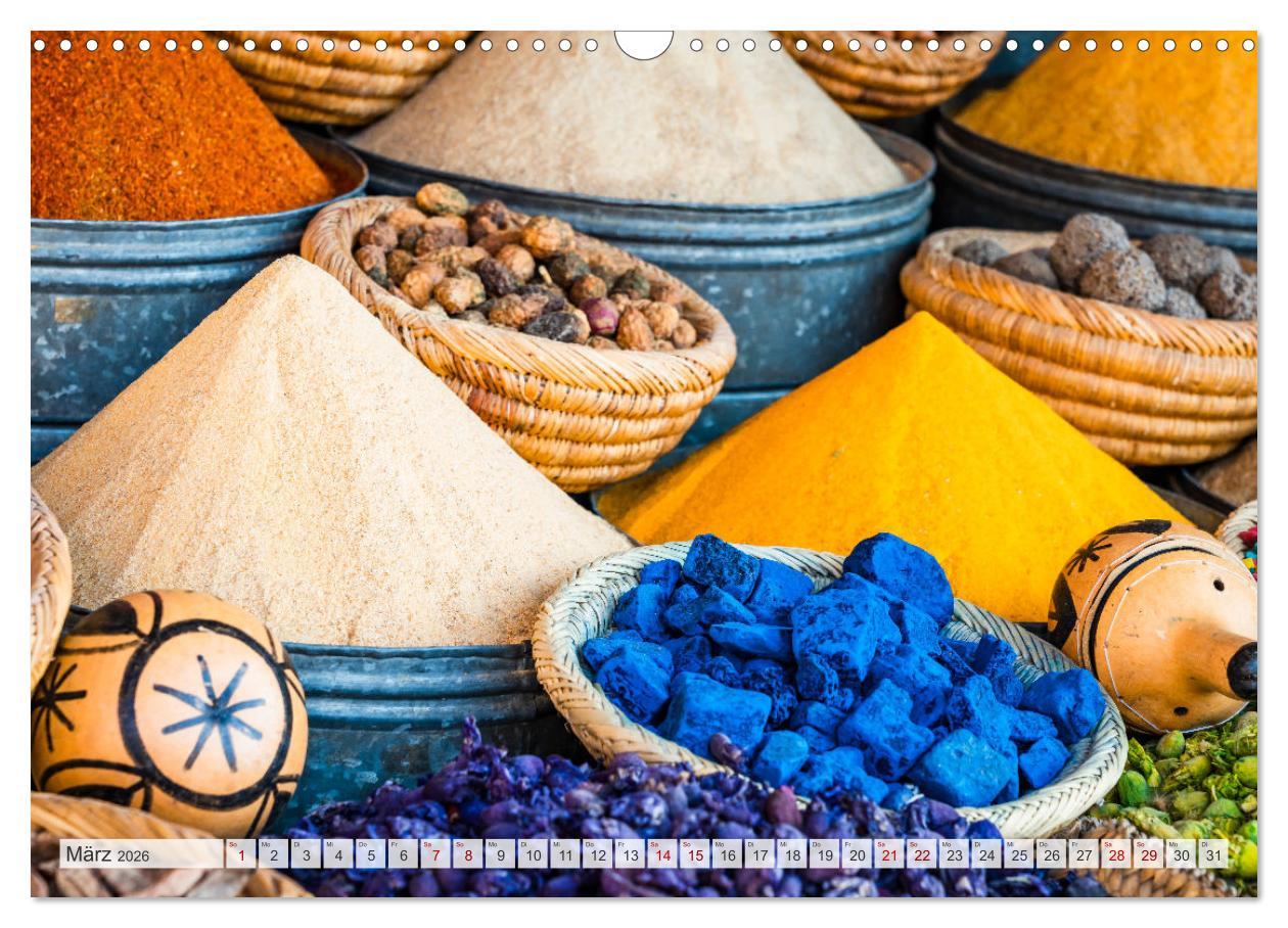 Beispielinhalt (Bild) Marokko - Wahrzeichen und Kultur (Wandkalender 2026 DIN A3 quer), CALVENDO Monatskalender