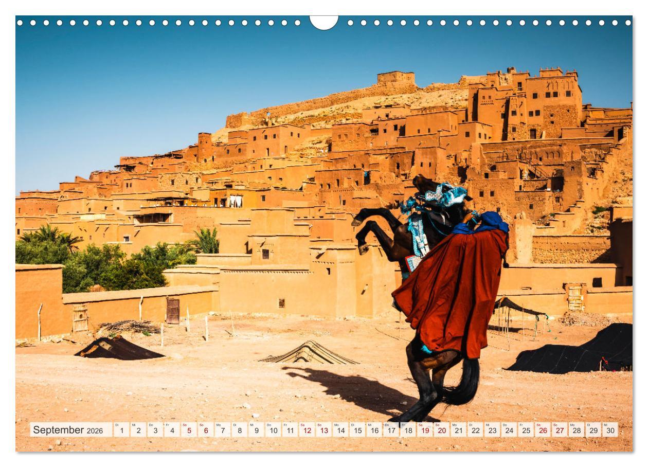 Beispielinhalt (Bild) Marokko - Wahrzeichen und Kultur (Wandkalender 2026 DIN A3 quer), CALVENDO Monatskalender