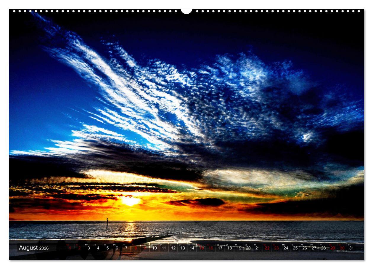 Beispielinhalt (Bild) Bis zum Horizont. Der Himmel über Norddeutschland. (hochwertiger Premium Wandkalender 2026 DIN A2 quer), Kunstdruck in Hochglanz