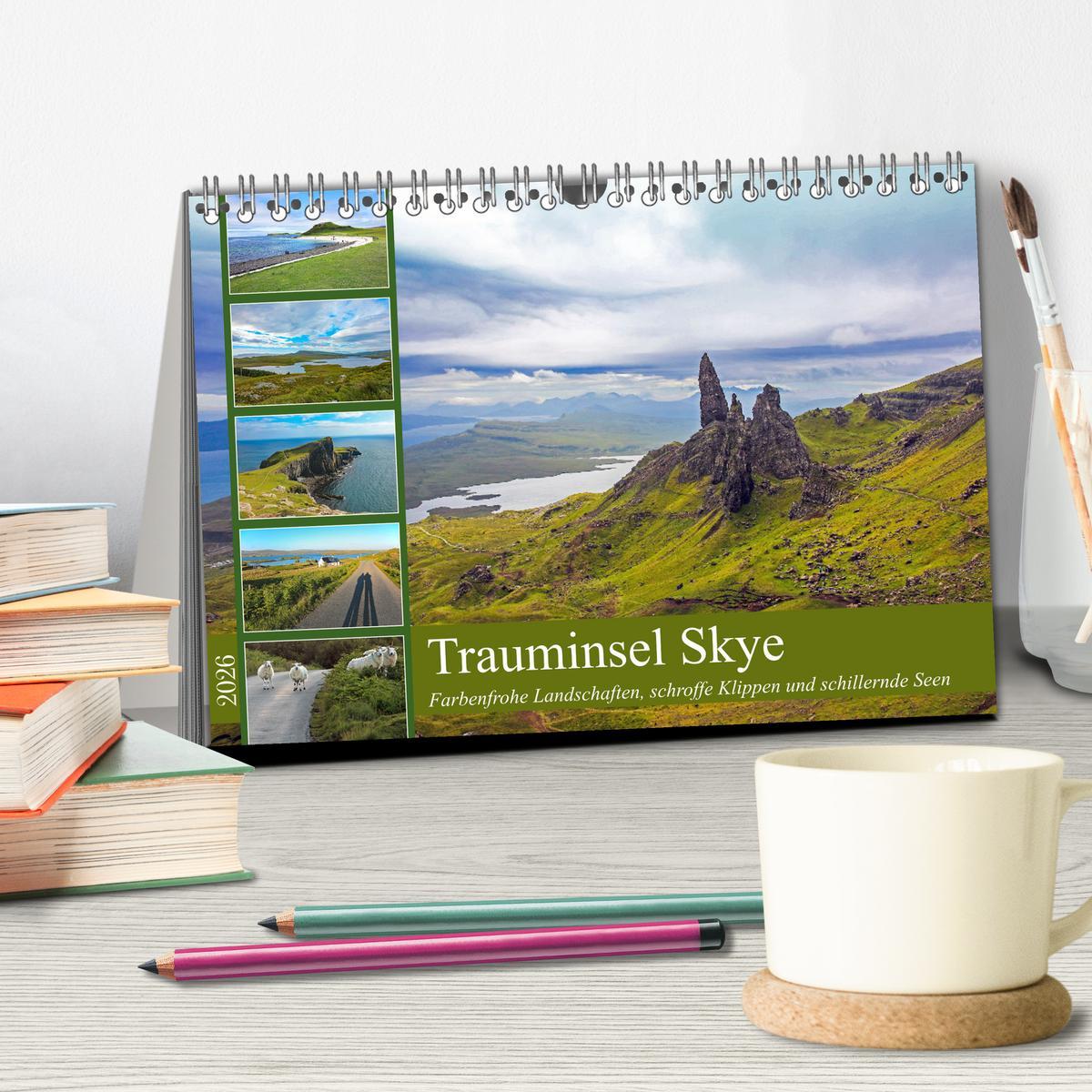 Beispielinhalt (Bild) Trauminsel Skye (Tischkalender 2026 DIN A5 quer), CALVENDO Monatskalender