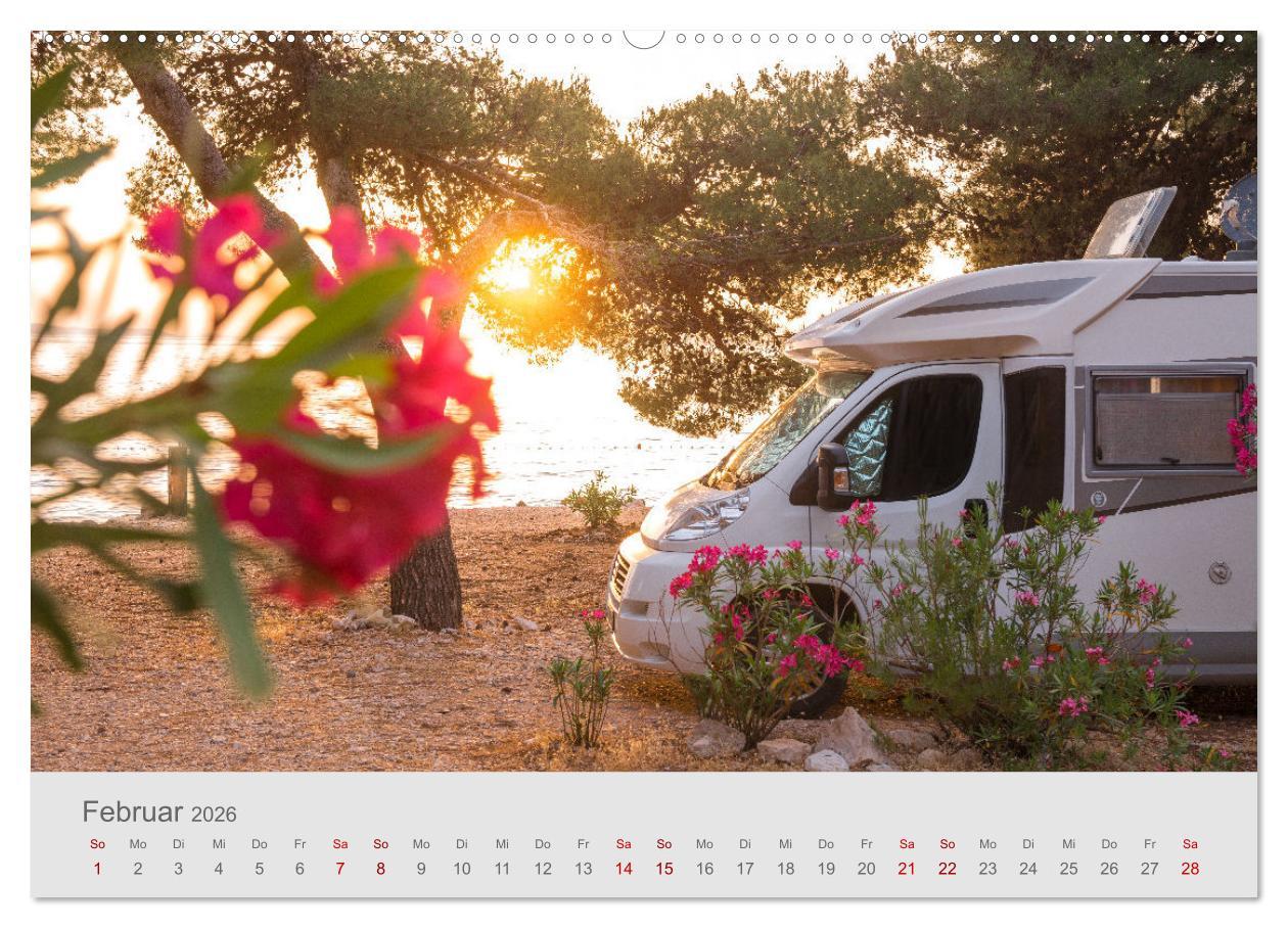 Beispielinhalt (Bild) Abenteuer Camping in Kroatien (hochwertiger Premium Wandkalender 2026 DIN A2 quer), Kunstdruck in Hochglanz